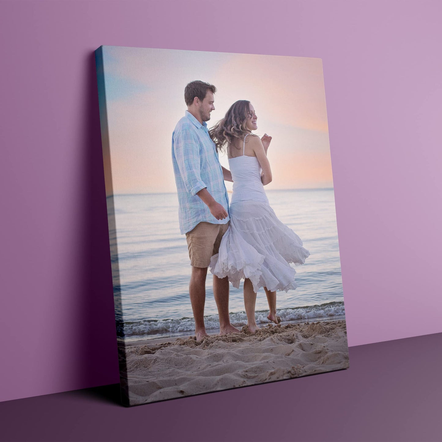 Dargr Custom Wall Art From Your Phone Photo Personalized Canvas Prints For Family,Holiday,Festival,Poster Framed(6x8in)