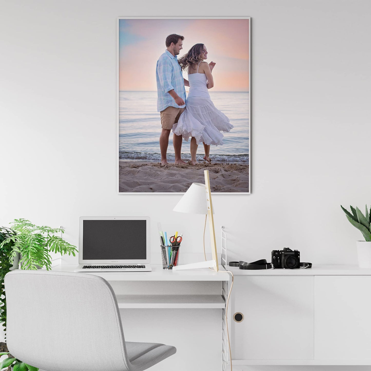 Dargr Custom Wall Art From Your Phone Photo Personalized Canvas Prints For Family,Holiday,Festival,Poster Framed(6x8in)