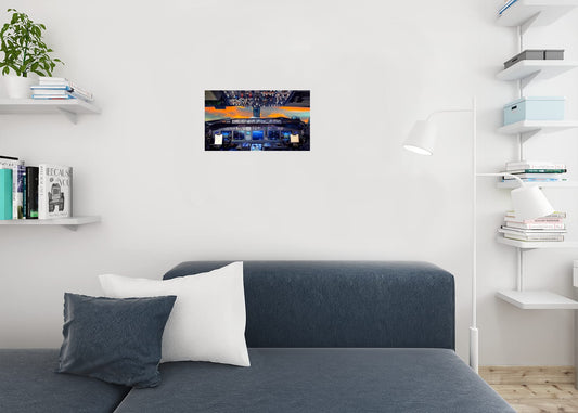 Cockpit Poster Cessna Flight Deck F 16 737 Airplane Cockpit at Sunset Photo Photograph Cool Wall Decor Cool Wall Decor Art Print Poster 18x12