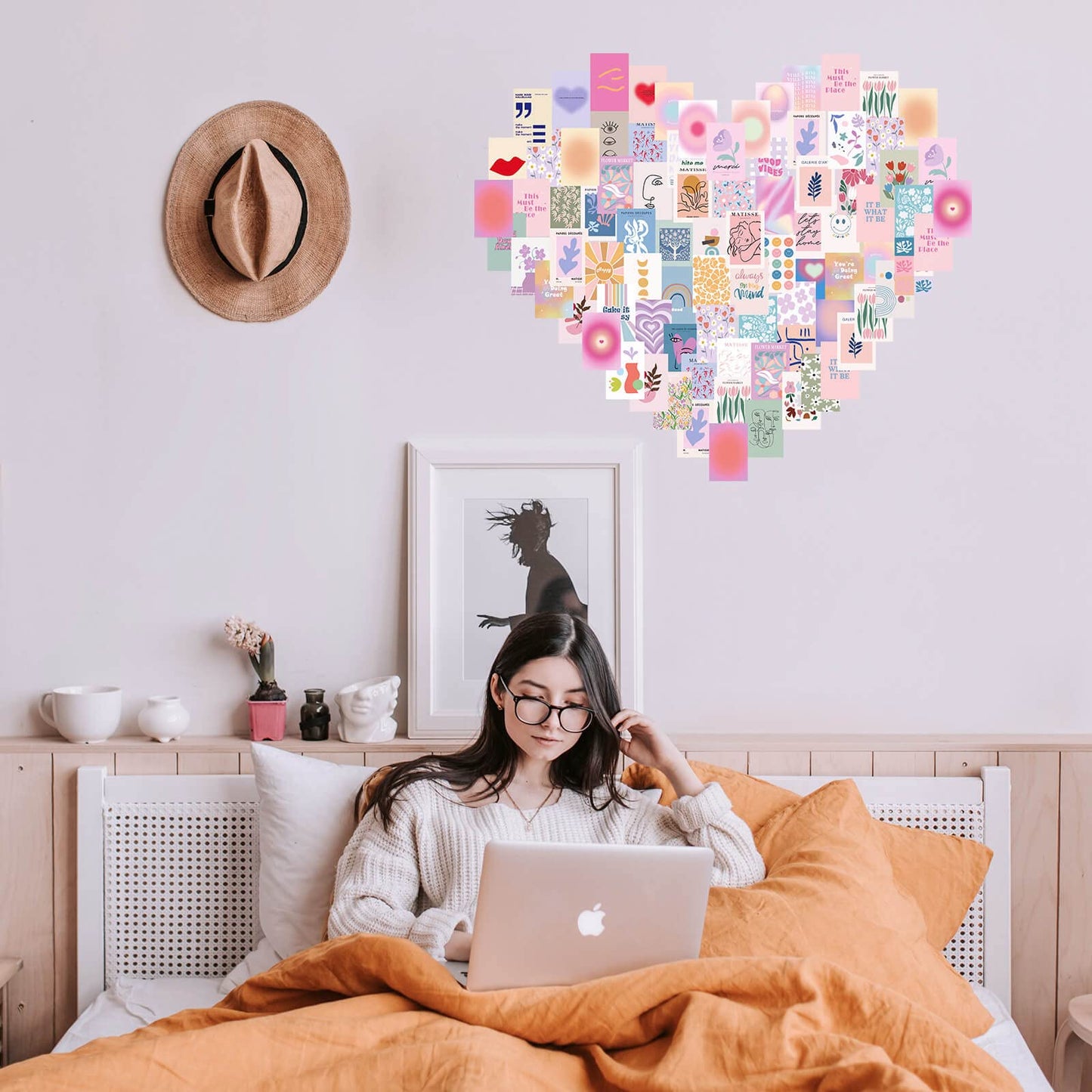 Room Decor Aesthetic,Pink Wall Decor,70PCS Cute Wall Posters,Danish Pastel Wall Collage Kit,Y2k Decorations,Preppy Room Decor for Teen Girls Apartment/College Dorm/Bedroom Decor,Photo Prints,4x6 Inch