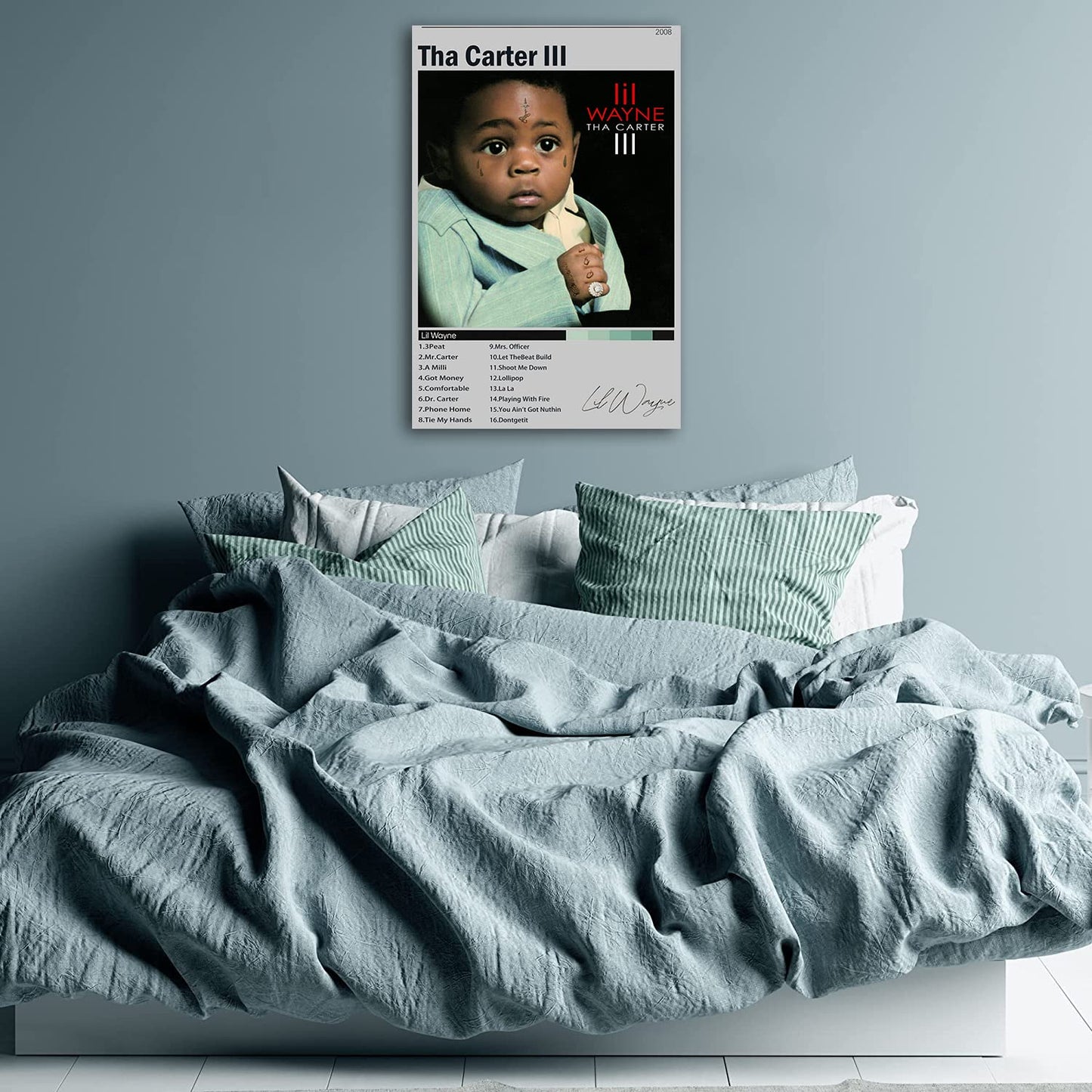 Music Poster Tha Carter III Album Cover Art Wall Canvas Pictures for Modern Room Decor Prints Unframed 12" x 18"