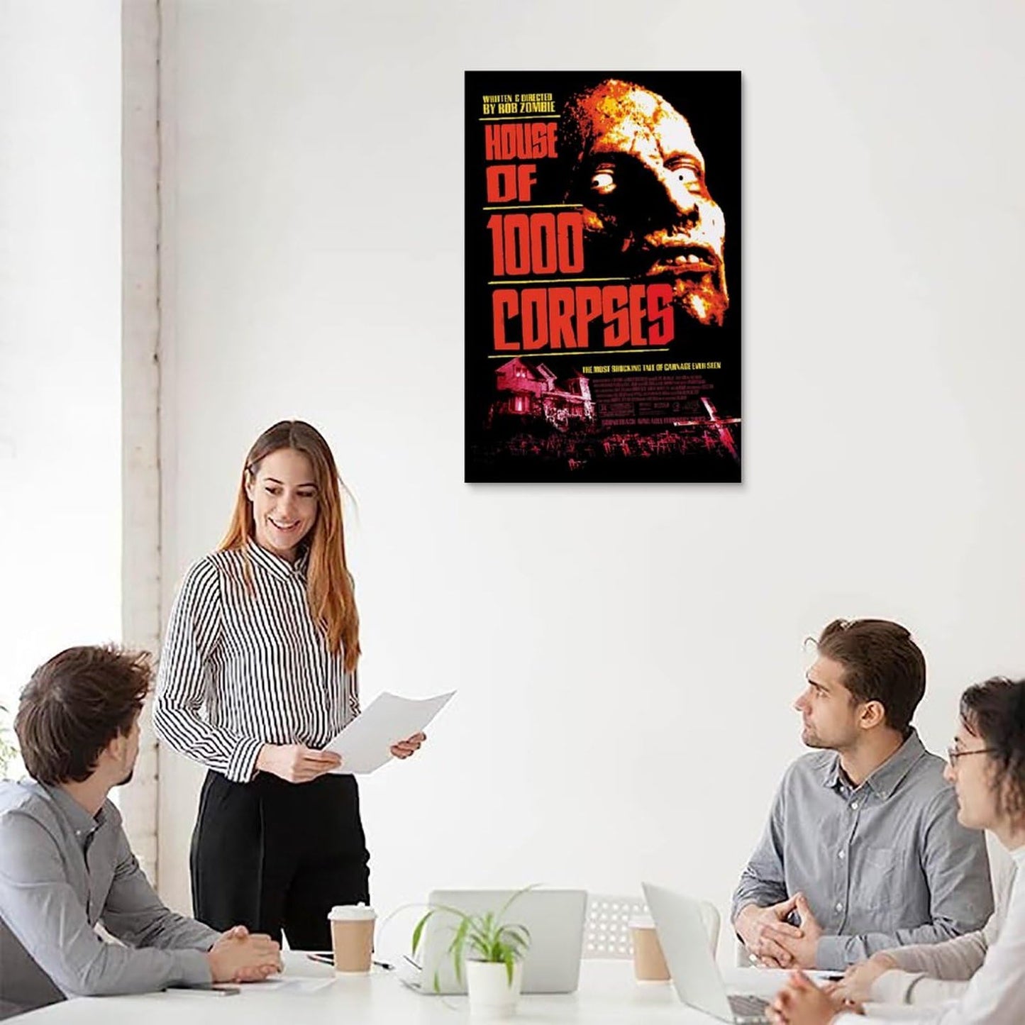 House Of 1000 Corpses Movie Poster Canvas Wall Art Picture Print Modern Family Bedroom Decor Posters For Room Aesthetic 08x12inch(20x30cm)