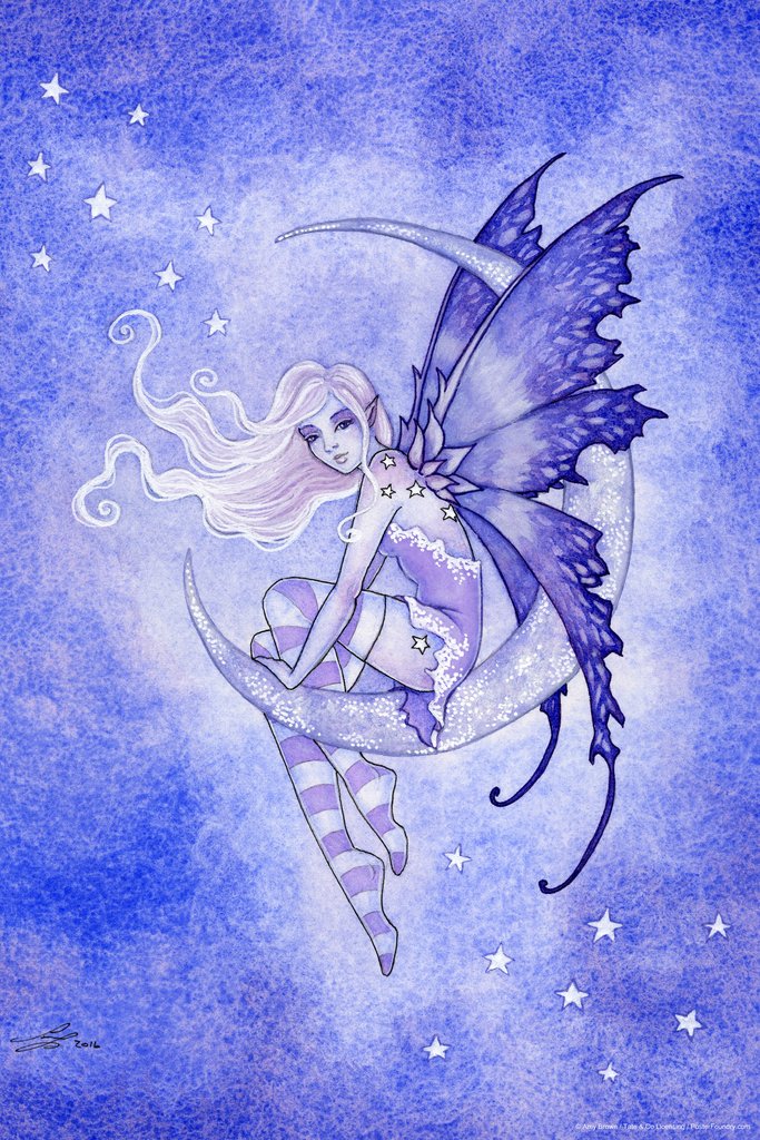 Moon Fae by Amy Brown Cool Wall Decor Art Print Poster 12x18