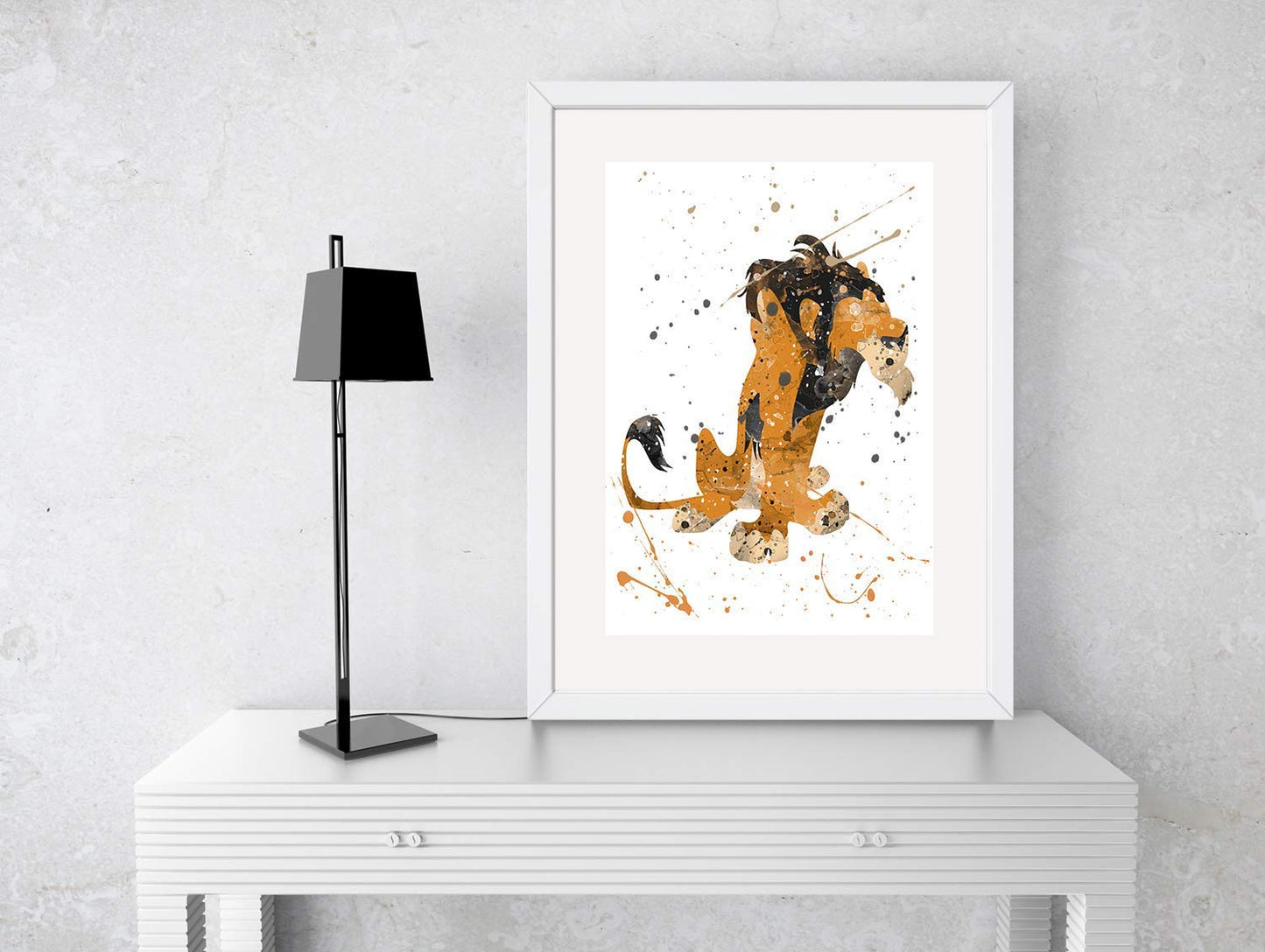 Scar Prints, The Lion King Disney Watercolor, Nursery Wall Poster, Holiday Gift, Kids and Children Artworks, Digital Illustration Art