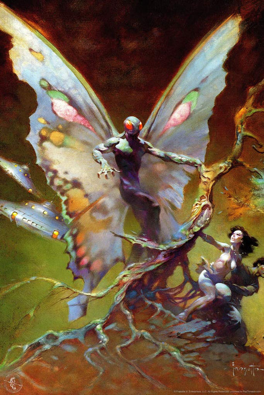 Frank Frazetta Mothman Cryptid Science FIction Fantasy Artwork Artist Retro Vintage 1970s Comic Book Cover Weird Creepy Cool Wall Decor Art Print Poster 12x18