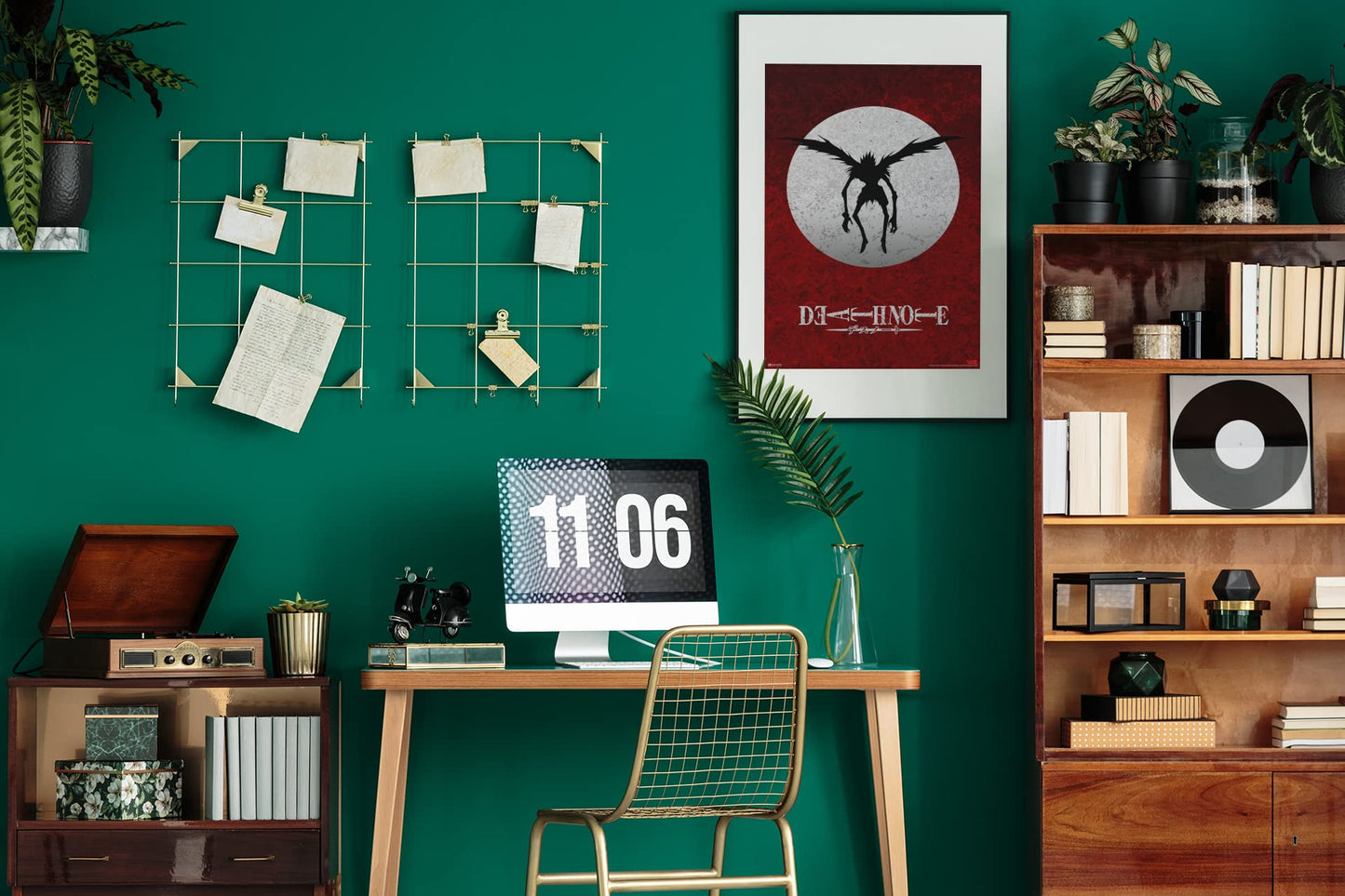 Death Note Poster Anime Merch Poster Cool Anime Posters Decorative Wall Decor Modern Teen Boys Room Bedroom Decor Aesthetic Anime Manga Series Ryuk Cool Wall Decor Art Print Poster 12x18