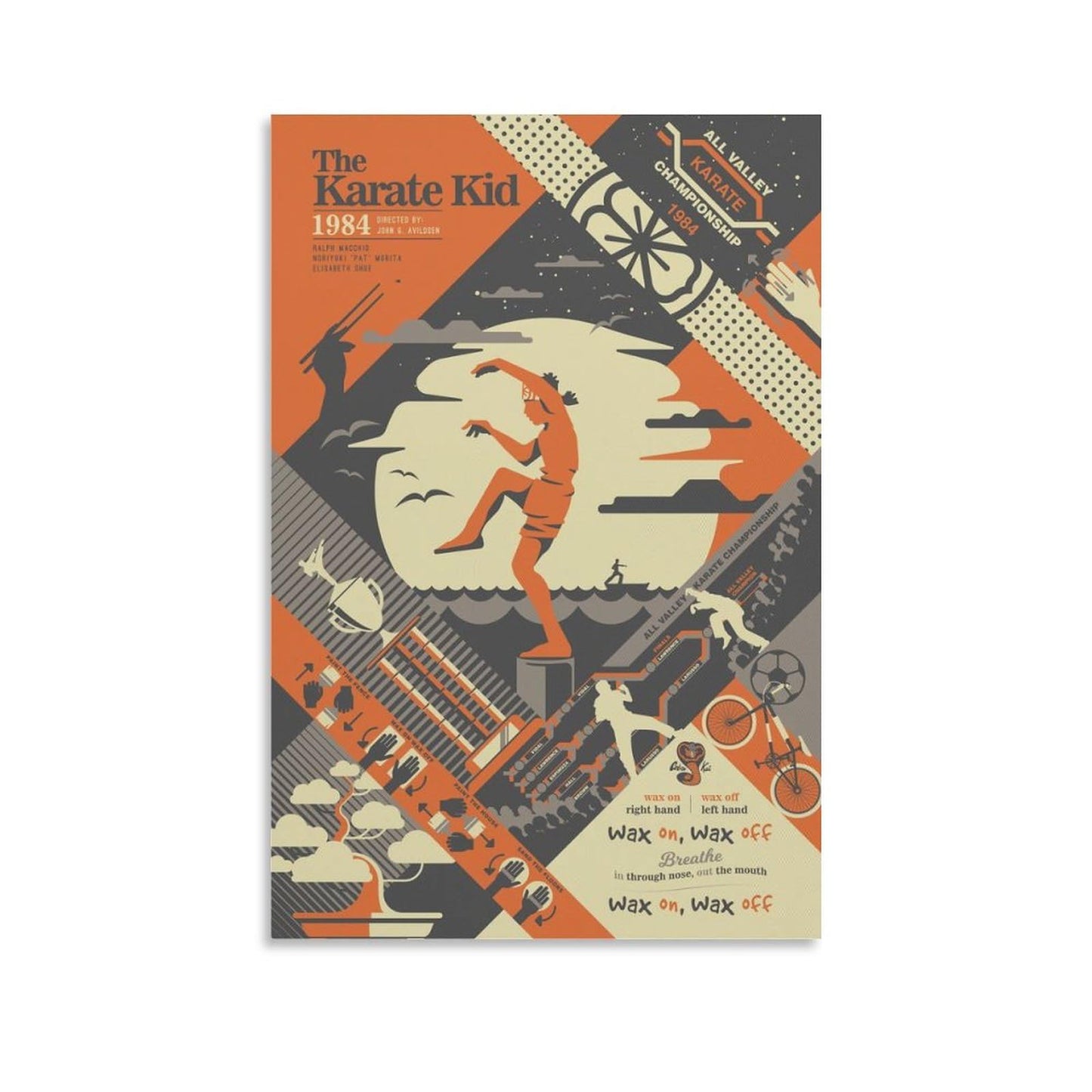 Movie Poster Karate Kid Art Print Canvas Poster Canvas Painting Posters And Prints Wall Art Pictures for Living Room Bedroom Decor 16x24inch(40x60cm) Unframe-style