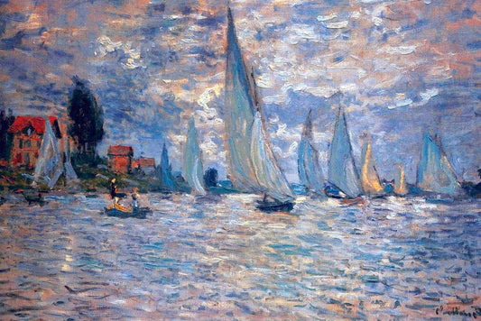 Claude Monet Les Barques Impressionist Art Posters Claude Monet Prints Nature Landscape Painting Claude Monet Wall Art French Wall Decor Monet Art Thick Paper Sign Print Picture 8x12