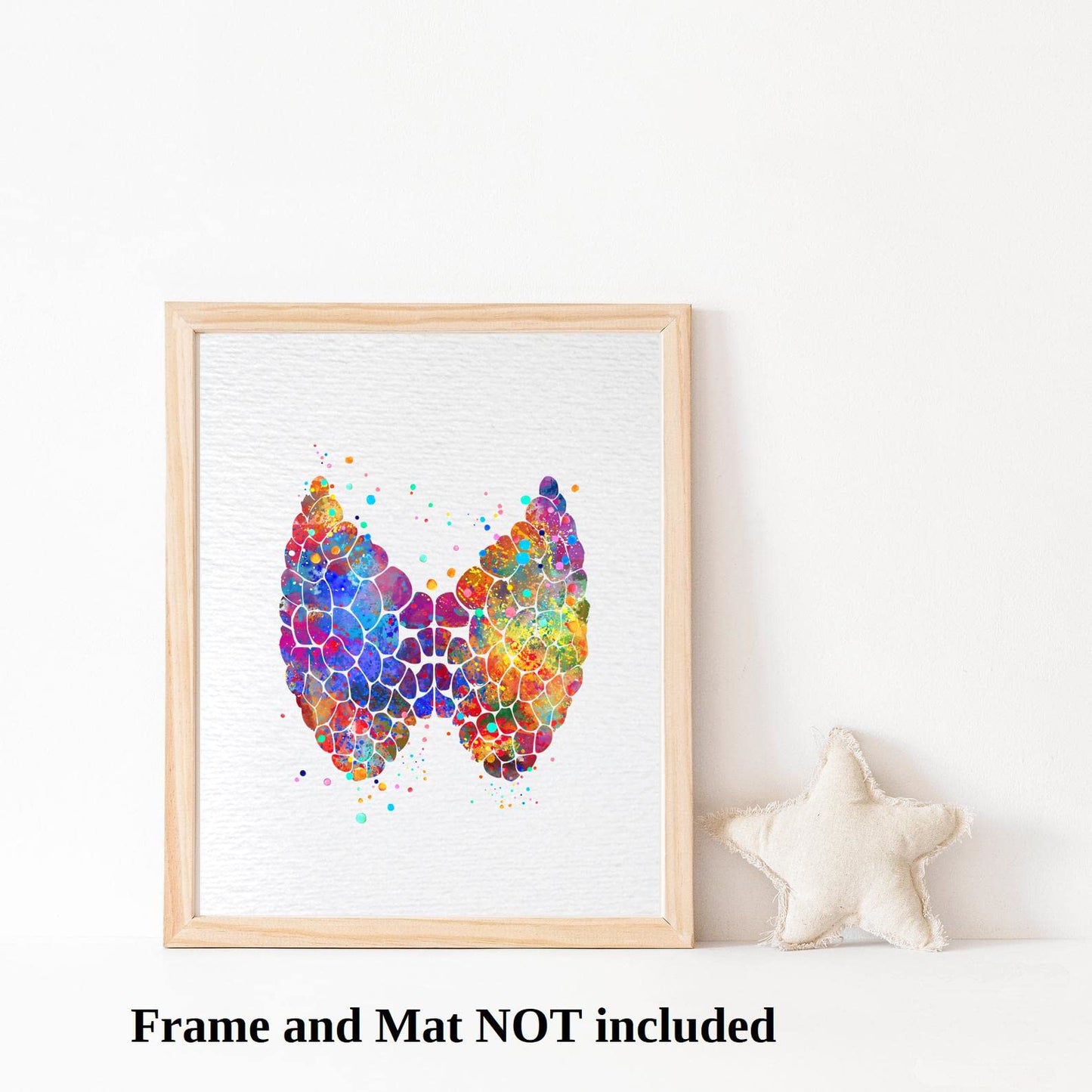 Dignovel Studios 8X10 Unframed Thyroid Gland Anatomy Human Body Abstract Medical Art Science Doctor Clinic Watercolor Art Print Poster Wall Art Nursery Kids Office Home Decor DN595