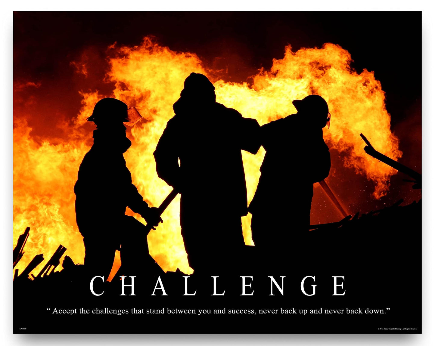 Firefighting Fireman Motivational Poster Art Print Helmet Gear 11X14 MVP209