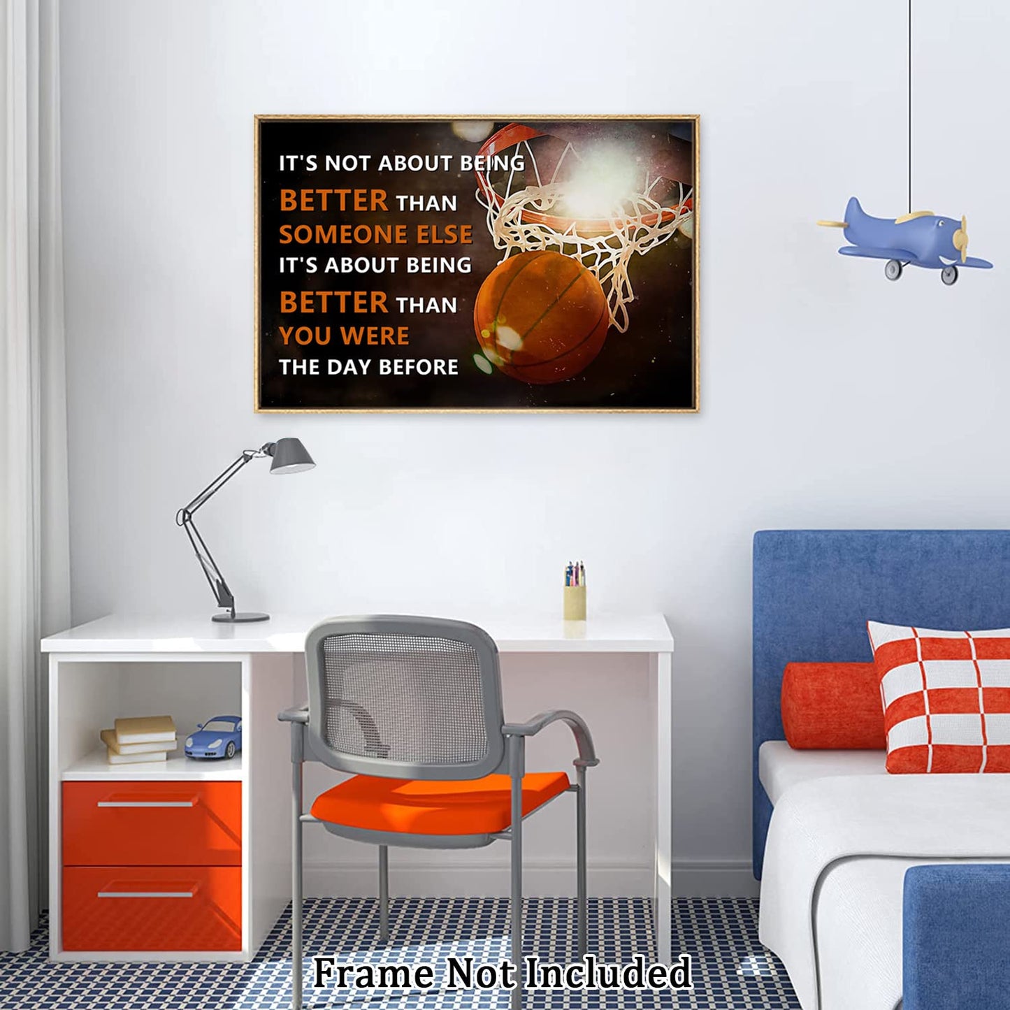 It'S Not About Being Better Than Someone Else Canvas Painting Modern Abstract Wall Art Motivational Quote Posters and Prints Wall Decor Unframe Wall Artwork Home Decor Office Kitchen Wall Decoration