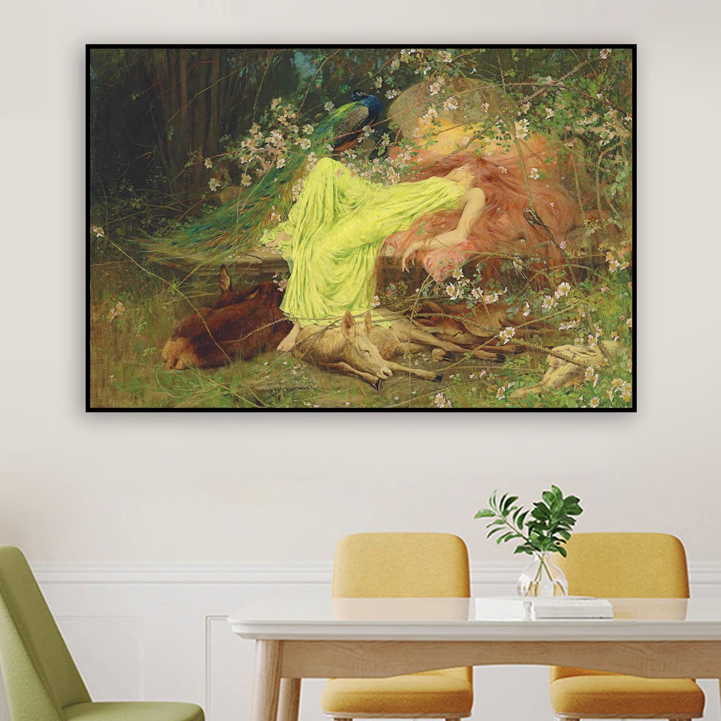 ZZPT Forest Canvas Wall Art - A Fairy Tale Print by Arthur Wardle - Fairy Fantasy Pictures Aesthetics Poster Animal Wall Decor for Kids Room Bedroom Unframed (12x18in/30x45cm)
