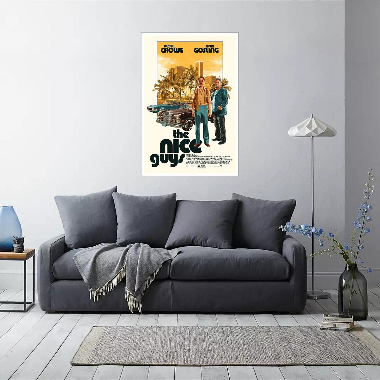 TOVAA The Nice Guys Comedy Action Movie Wall Art Canvas Prints Poster For Home Office Corridor Decorations Unframed 18"x12"