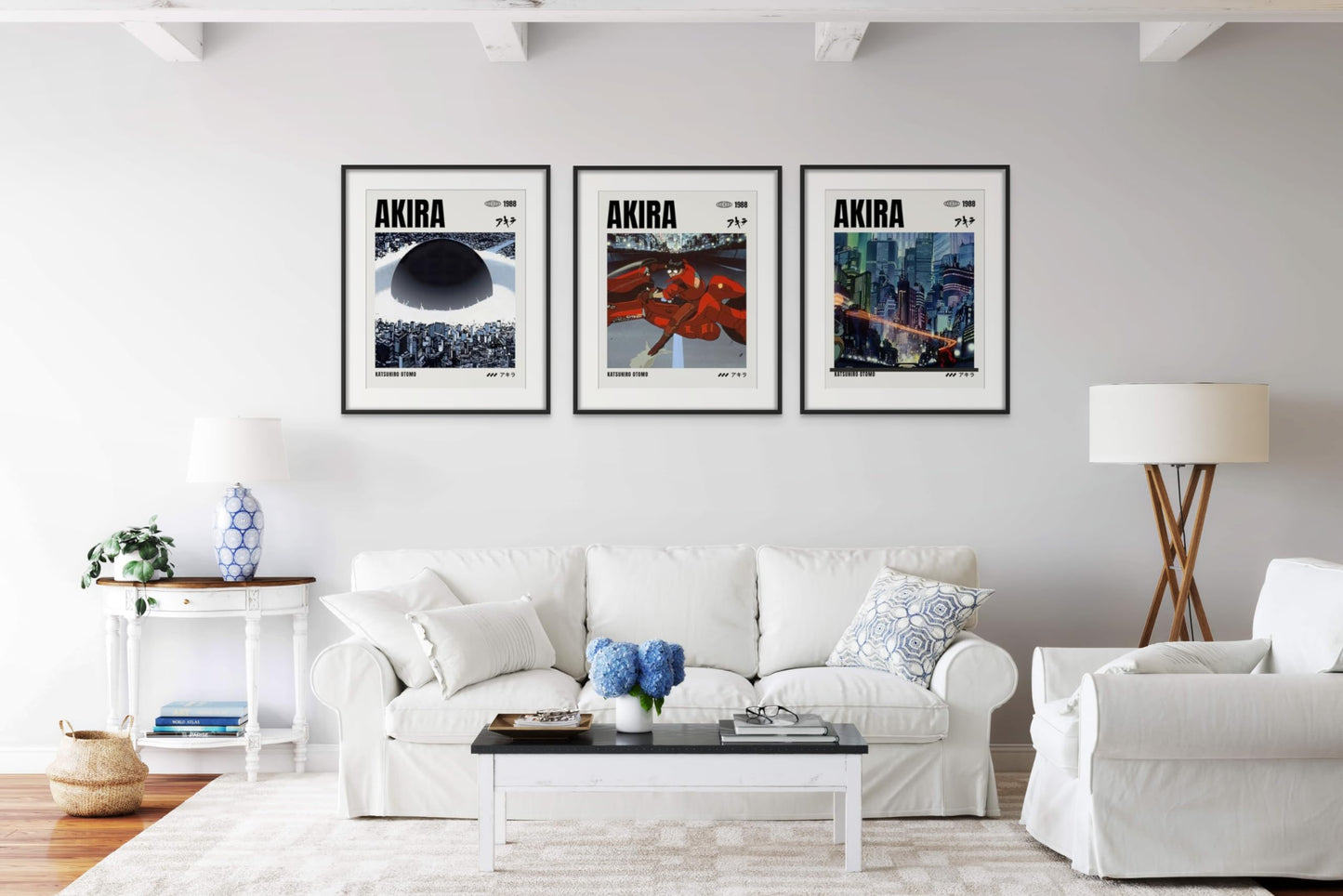 Ouroboros Art & Design - Akira - Japanese Manga - Anime Movie Poster And Wall Art Picture - Print Decor - 3 Pieces - 8x10'' Inch Unframed