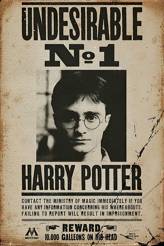 Harry Potter - Movie Poster/Print (Harry Potter Wanted - Undesirable No. 1) (Size: 24 inches x 36 inches) (Poster & Poster Strip Set)