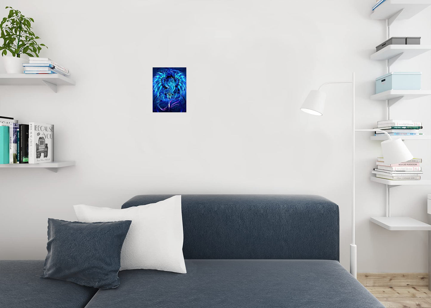 Blue Dragon Dragonsword Seablade Ruth Thompson Fantasy Poster Nina Nylander Knight Sword Thick Paper Sign Print Picture 8x12