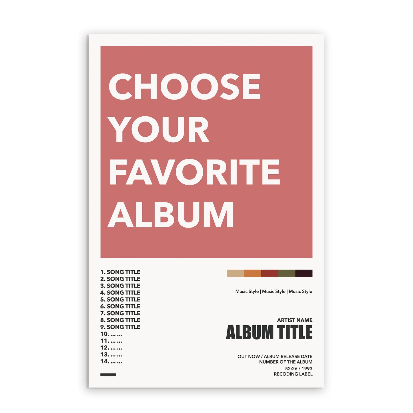 Request Your Own Album Choice, Custom Album Poster, Album Cover Posters, Album Art, Wall Art Print Wall Decor, Personalized Customized Gifts Idea Family, Friend