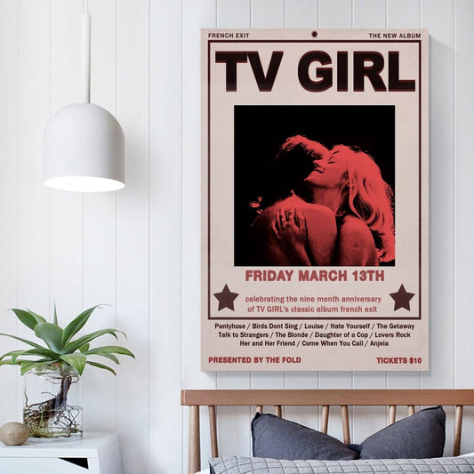 QMena Tv Girl Vintage Poster Music Posters Retro Posters High Definition Printed Posters And Canvas Printed Wall Art Posters Are Used for Room Decor 12x18inch(30x45cm) Unframe-style