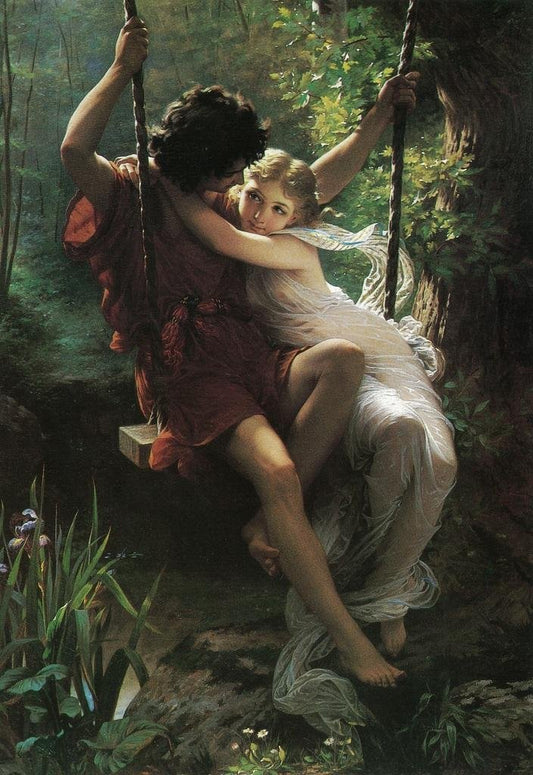 Pierre Auguste Cot Springtime Realism Romantic Artwork Renoir Wall Art French Impressionist Art Posters Portrait Painting Wall Decor Landscape Posters Thick Paper Sign Print Picture 8x12