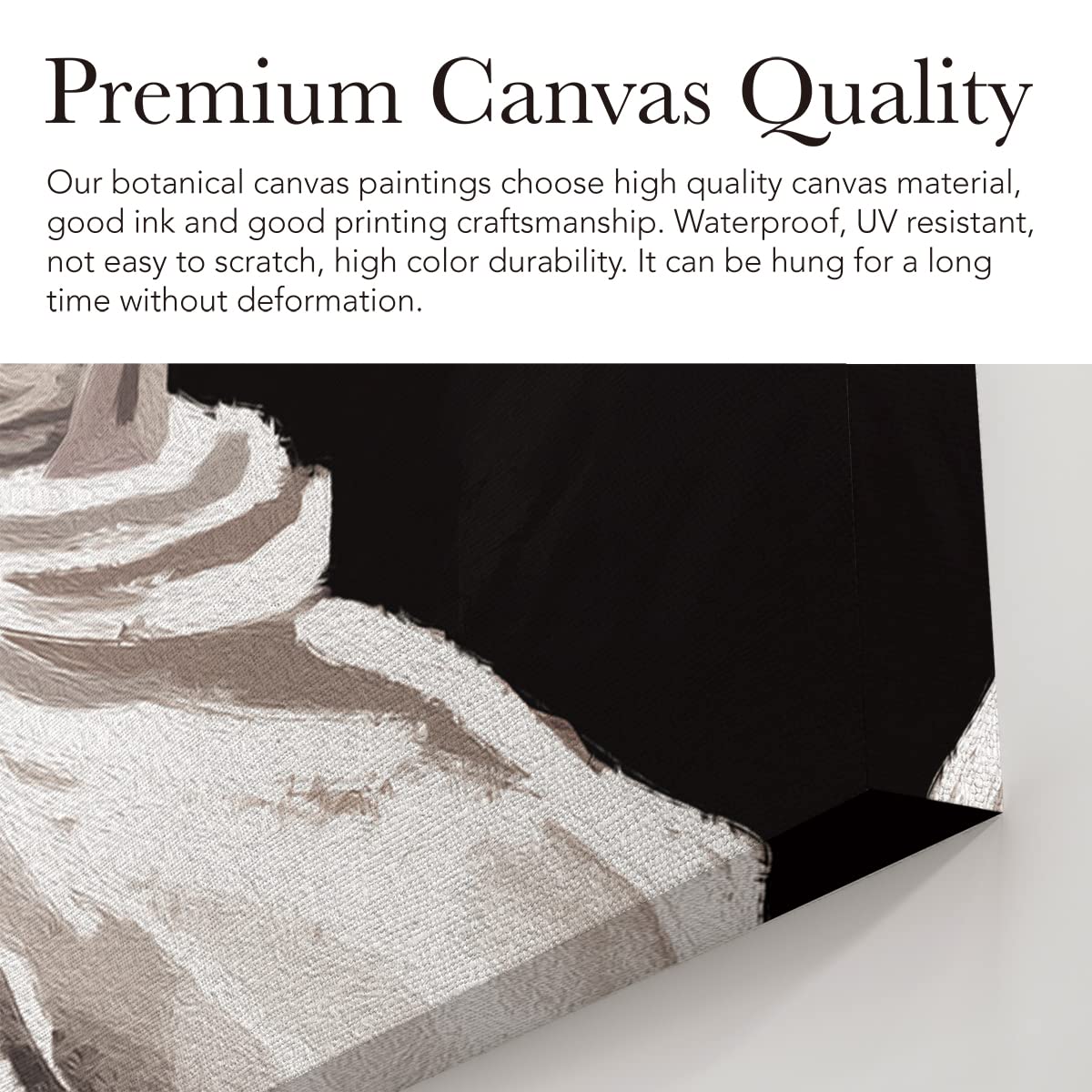 EVXID African American Canvas Poster Painting Wall Art, Floral Black Woman Girl Picture Print Artwork Framed Ready to Hang for Home Bedroom Decor 12 x 15 inch