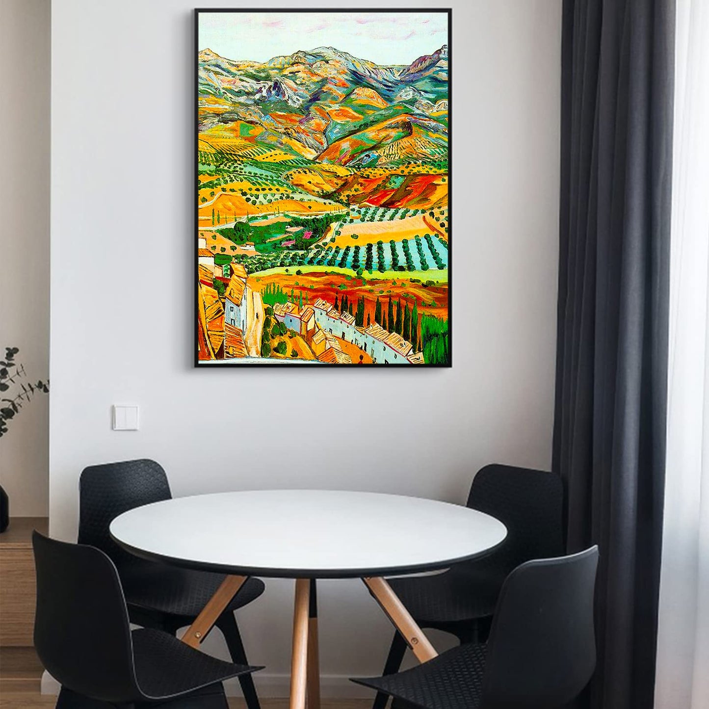 Van Gogh Canvas Wall Art,Distant Fields Prints,Famous Oil Paintings Reproduction Vincent Van Gogh Art Poster Picture for Office Home Wall Decor Unframed,Great Gift (Distant Fields,12x18in/30x45cm)