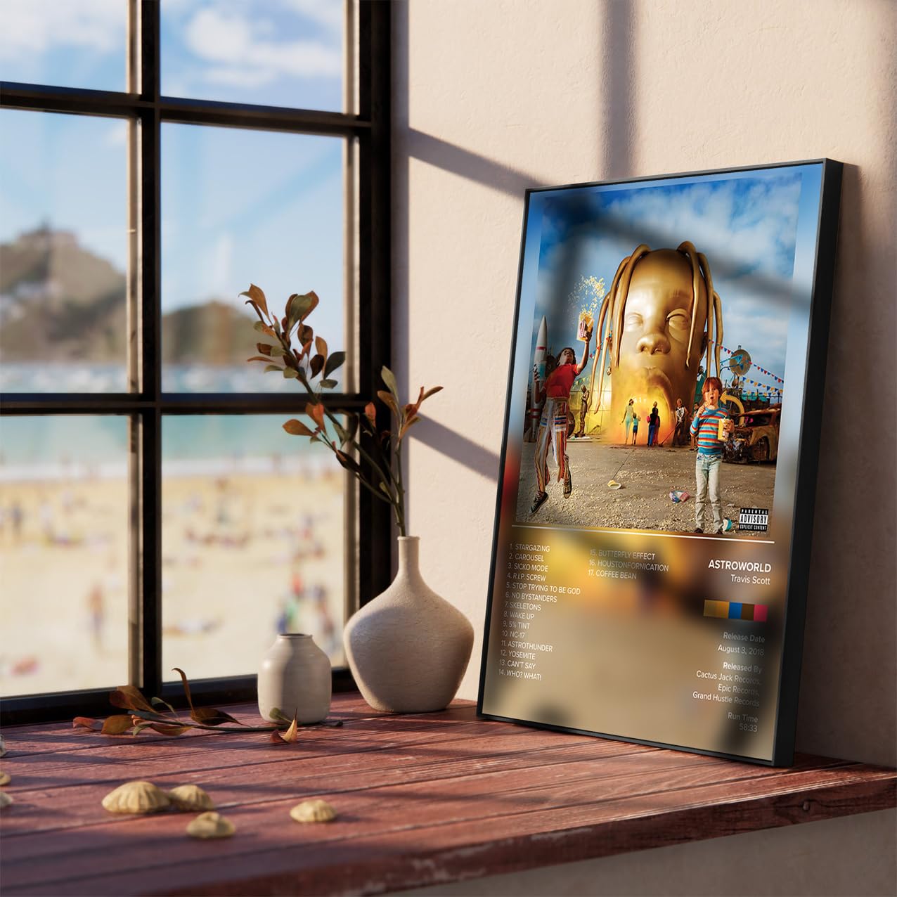 FAIRAH Travis Poster Astroworld Album Cover Poster (8x12 Inch -Unframed) Print Artwork Aesthetic Wall Art for Girls and Boys Teen Dorm Decor