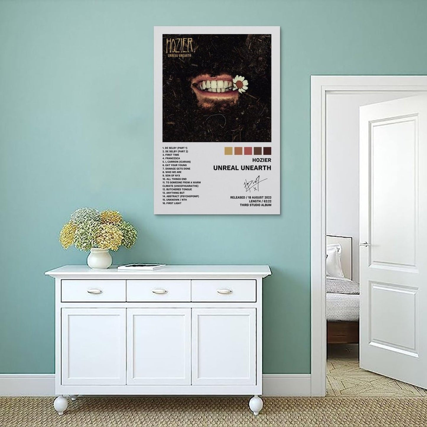 CAIPO Hozier Poster Unreal Unearth Album Posters Decorative Painting Canvas Wall Posters And Art Picture Print Modern Family Bedroom Decor Posters 12x18inch(30x45cm)
