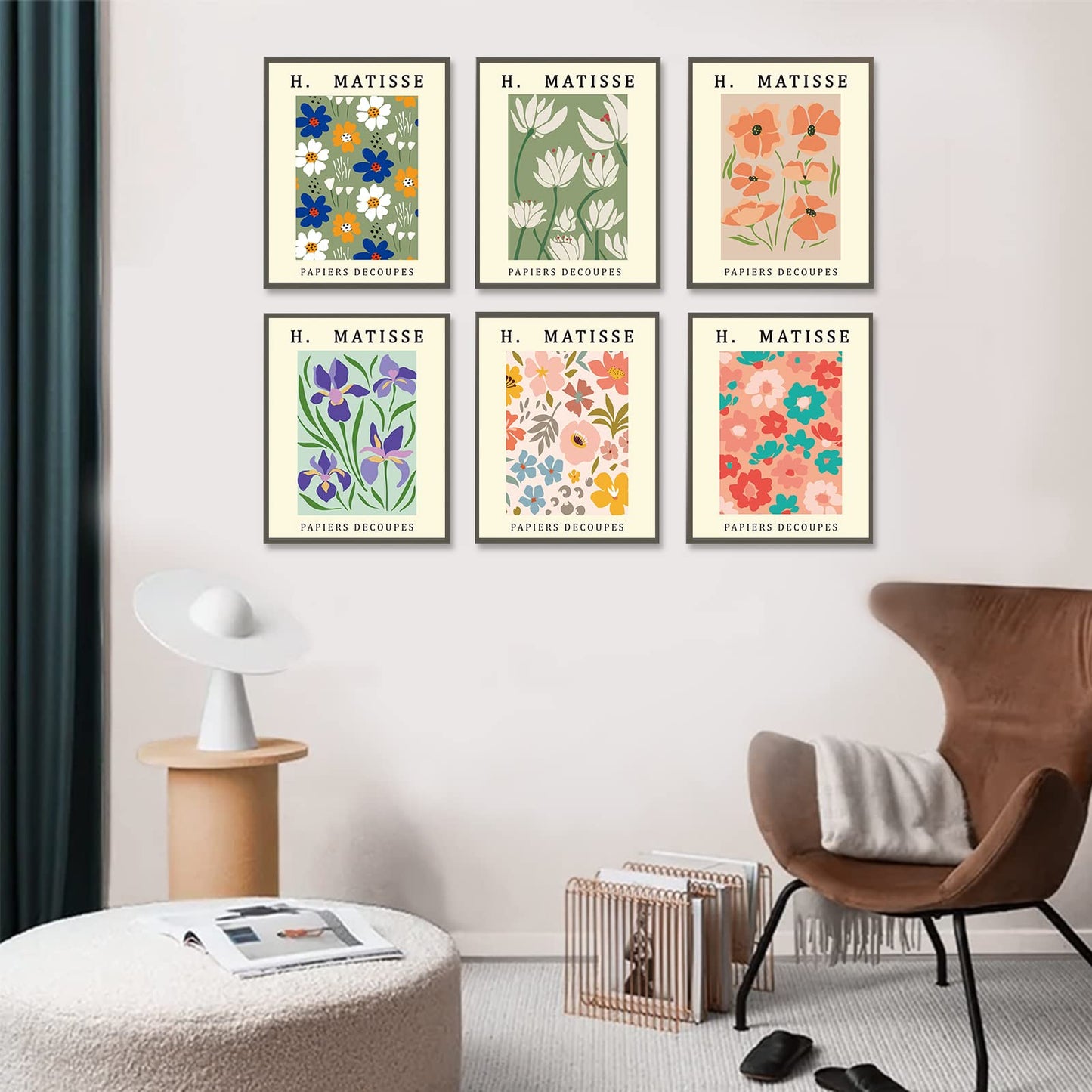 Rossorha Matisse Wall Art Prints, Abstract Matisse Wall Art Exhibition Posters(Flowers)