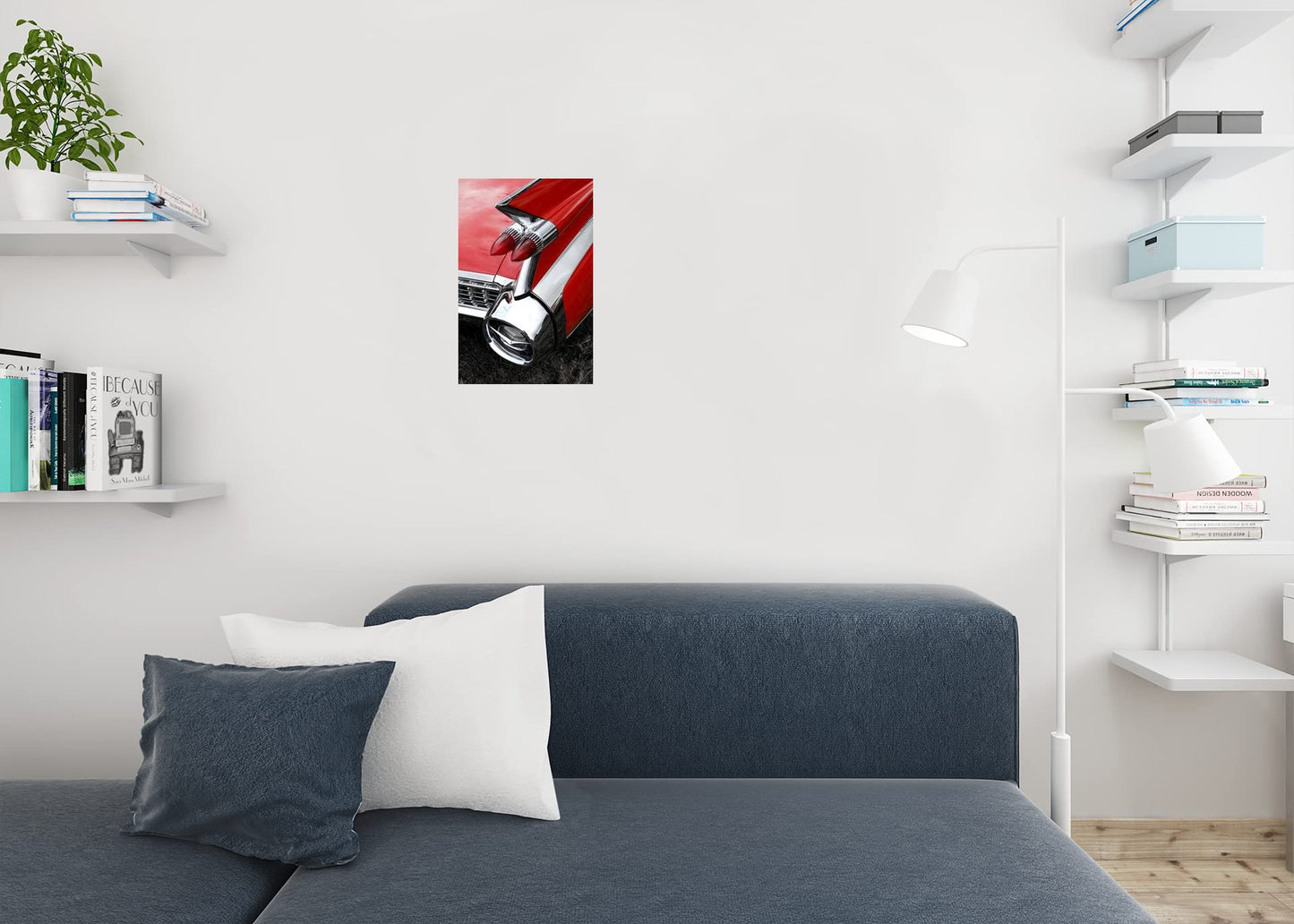 1959 Red Cadillac Eldorado Tail Fin and Light Photo Photograph Cool Wall Decor Art Print Poster 12x18