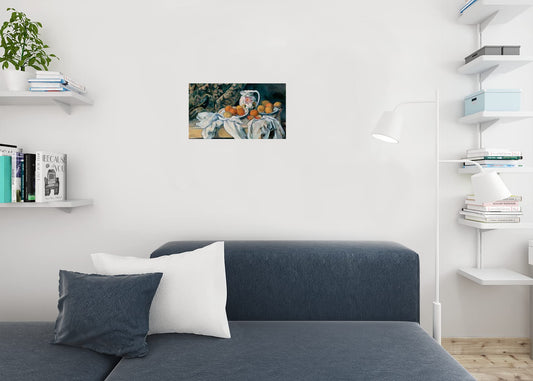 Cezanne Still Life with a Curtain Impressionist Posters Paul Cezanne Art Prints Nature Landscape Painting Fruit Wall Art French Artist Wall Decor Romantic Art Cool Wall Decor Art Print Poster 18x12