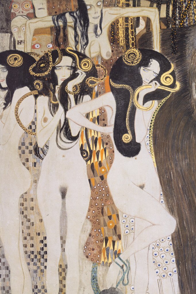Gustav Klimt Gorgons and Typheus Gothic Reaper Art Nouveau Prints and Posters Gustav Klimt Wall Art Fine Art Wall Decor Women Landscape Abstract Painting Cool Wall Decor Art Print Poster 12x18