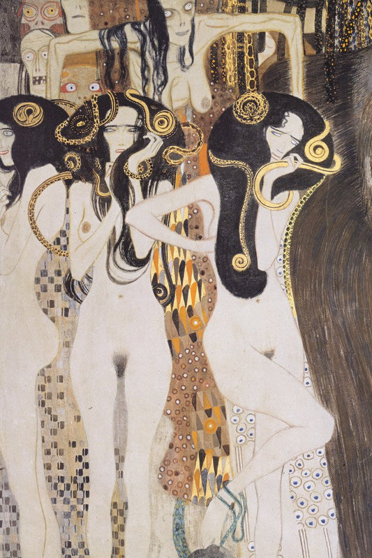 Gustav Klimt Gorgons and Typheus Gothic Reaper Art Nouveau Prints and Posters Gustav Klimt Wall Art Fine Art Wall Decor Women Landscape Abstract Painting Cool Wall Decor Art Print Poster 12x18
