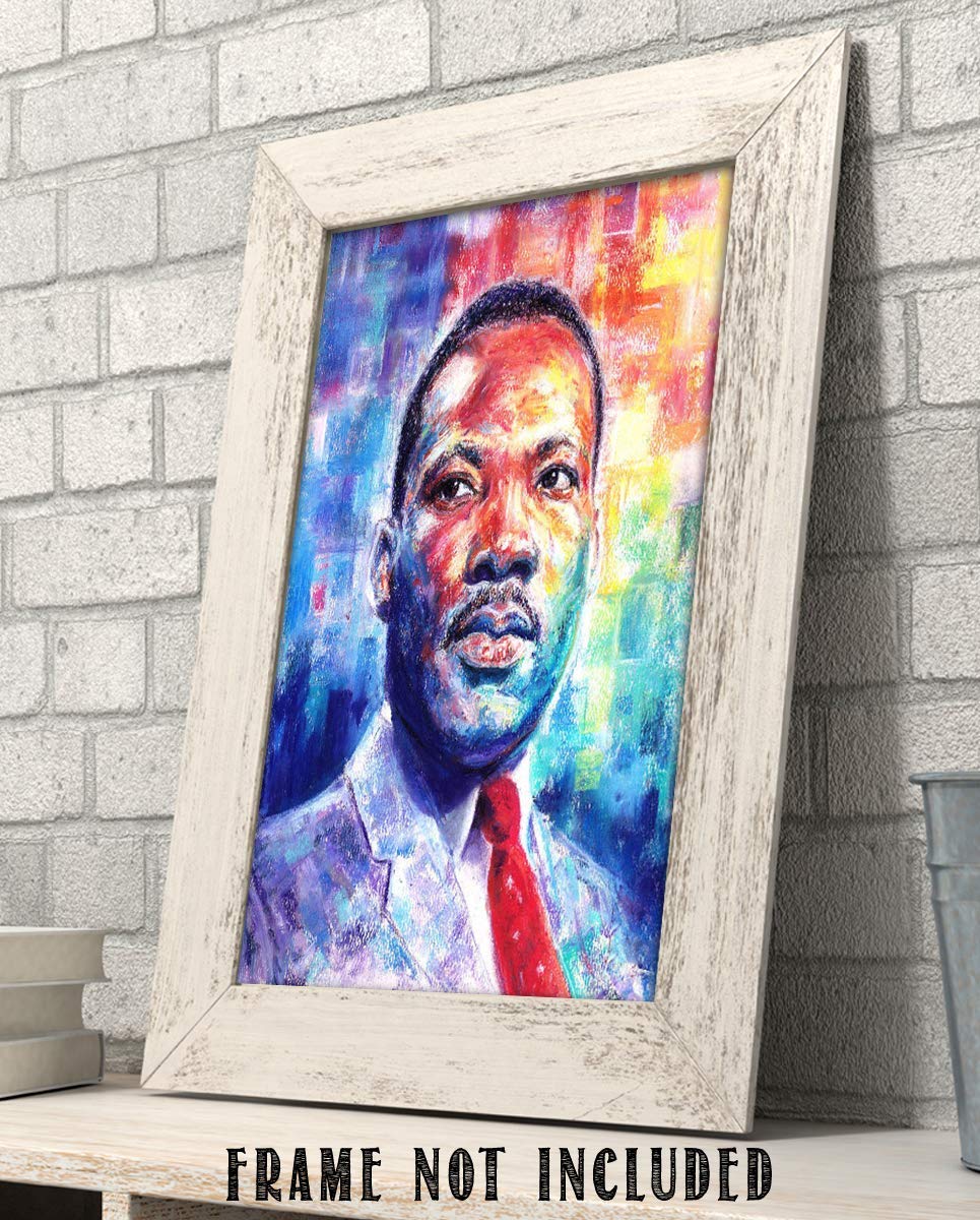 Martin Luther King Jr - Abstract Wall Portrait Pictures for Living Room Decor, Inspirational Wall Art Boho Print, Wall Decorations for Home, Inspirational Wall Art for Office & Home, Unframed - 8 X 10