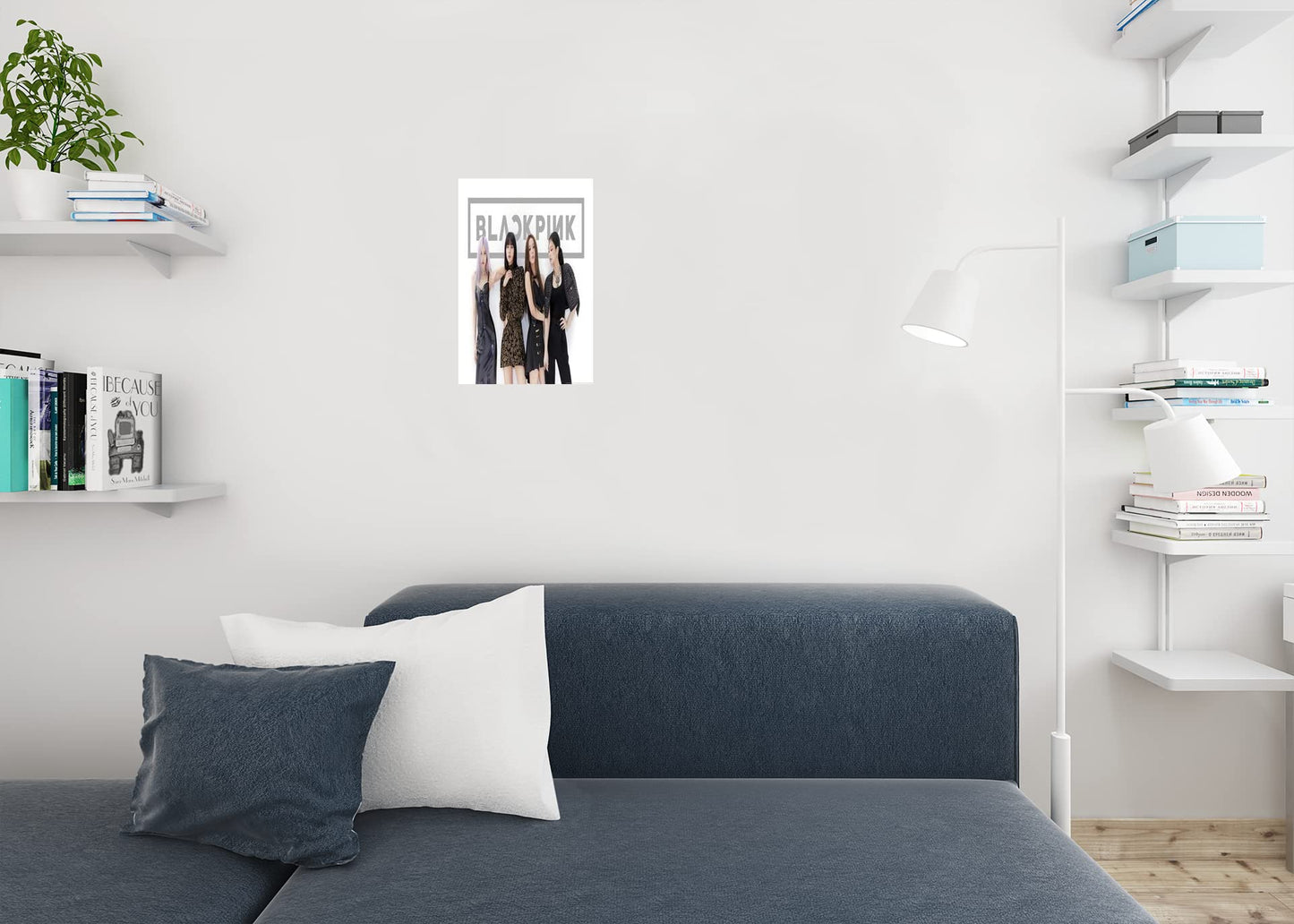 Blackpink Merchandise White Wall Group Photo Rose Lisa Jisoo Jennie Kpop Merch Kill This Love Album Cool Wall Decor Art Print Poster 12x18