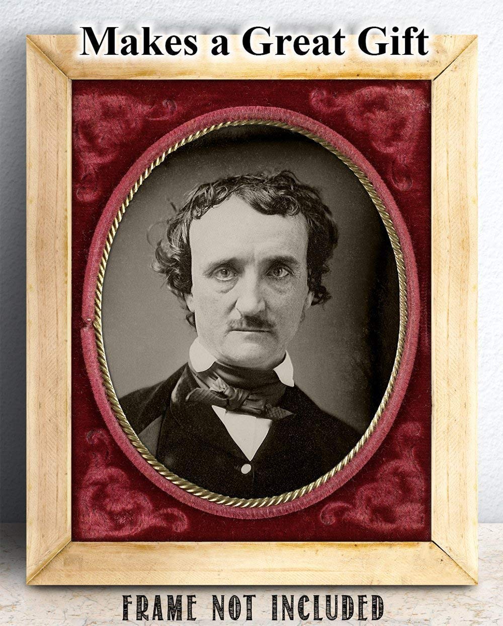 Edgar Allan Poe Portrait - 11x14 Unframed Art Print - Great Edgar Allan Poe Poster Library Decor or Gift Under $15 - Edgar Allen Poe Decor for Horror Fans