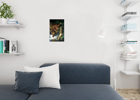 Beauty and Beast By Frank Frazetta Wall Art Gothic Fantasy Decor Frank Frazetta Artwork Scary Art Prints Horror Battle Posters Frazetta Illustration Woman War Cool Wall Decor Art Print Poster 12x18