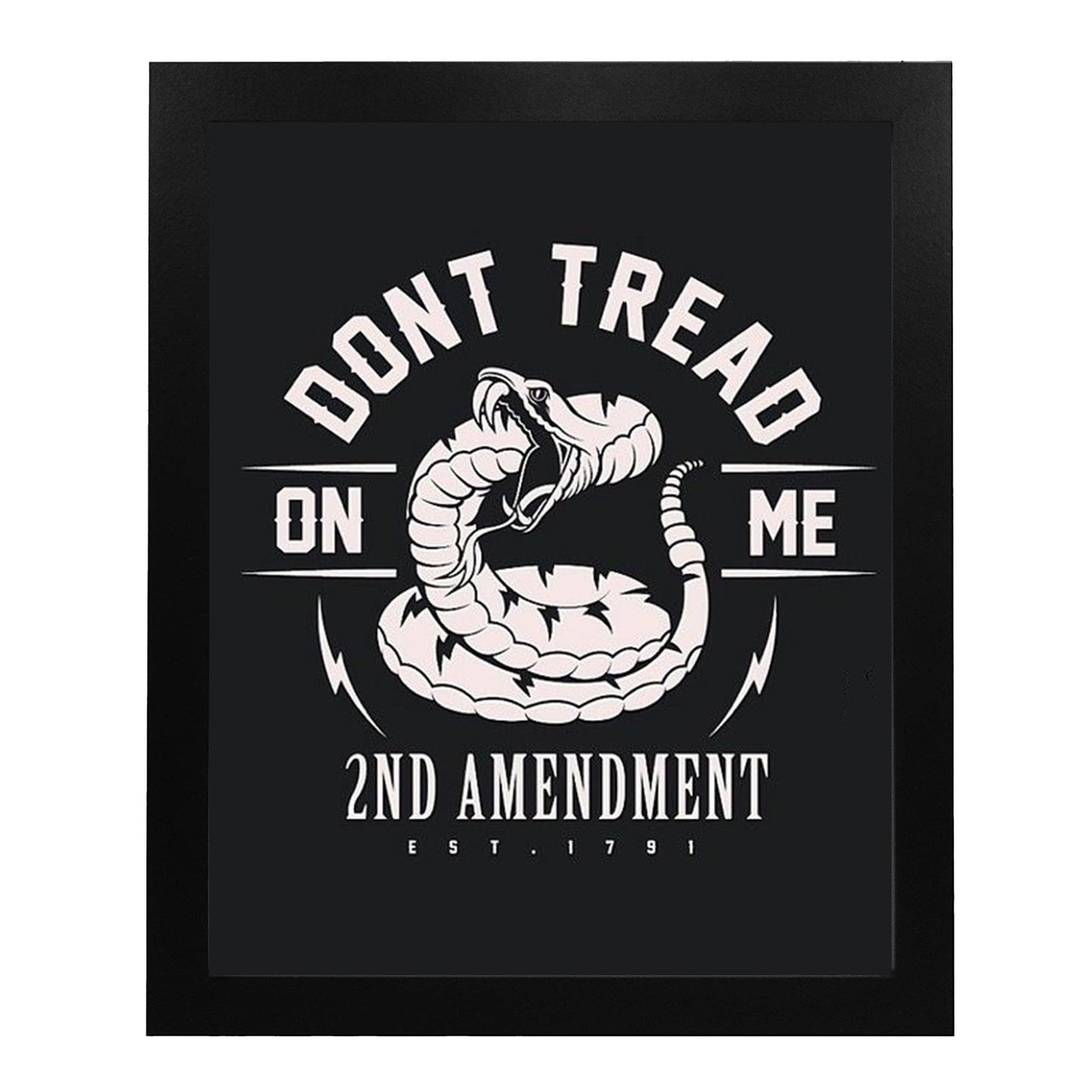 Dont Tread On Me 2nd Amendment - Patriotic Wall Art Poster, Our Motivational Wall Decor Is An Ideal Inspirational Art For Home Decor, Bedroom Decor, Man Cave Room Decor or 4th Of July, Unframed - 8x10