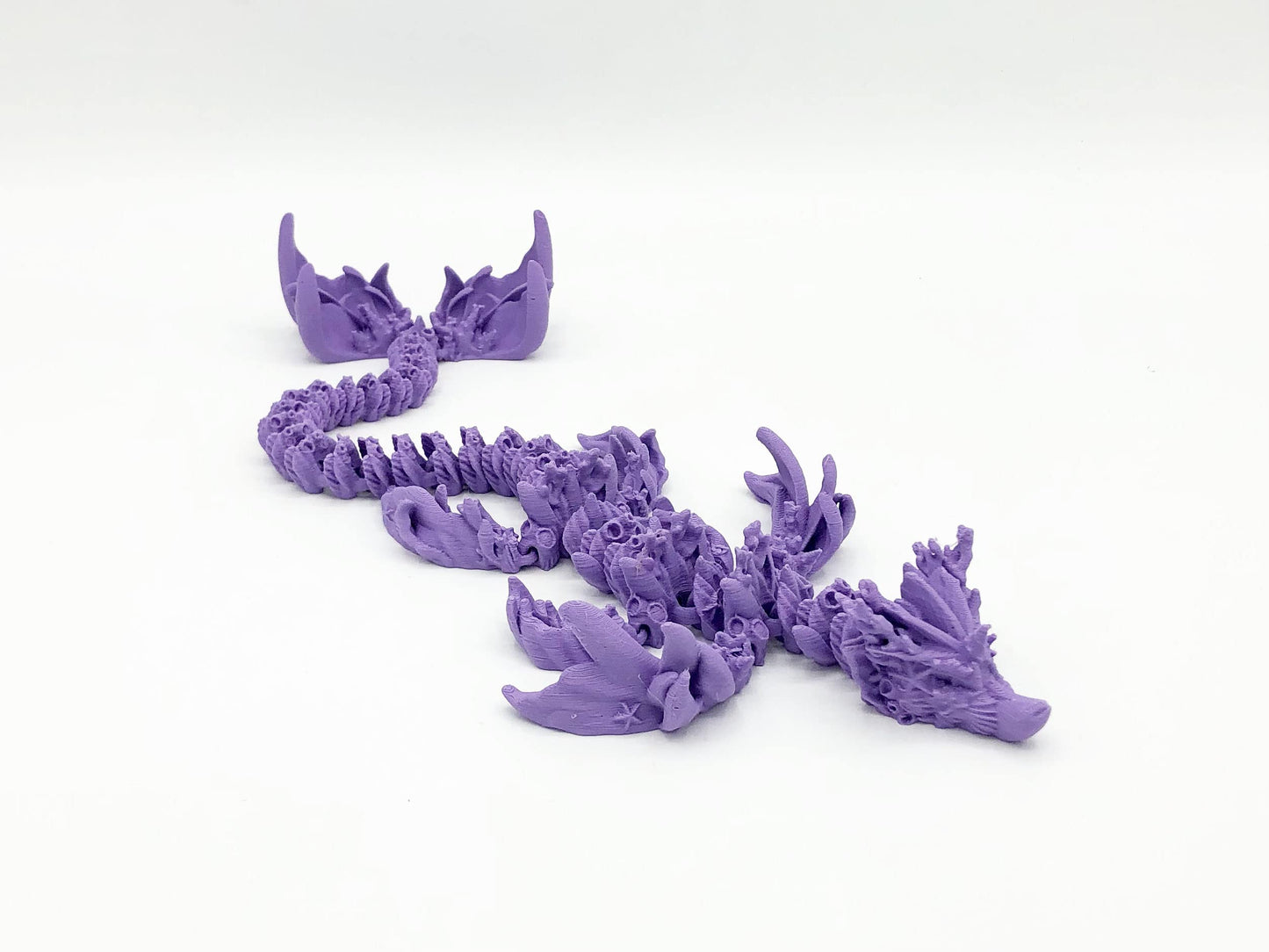 3D Printed Articulated Flexi Coral Sea Dragon Fidget Toy (Small, Cyan)