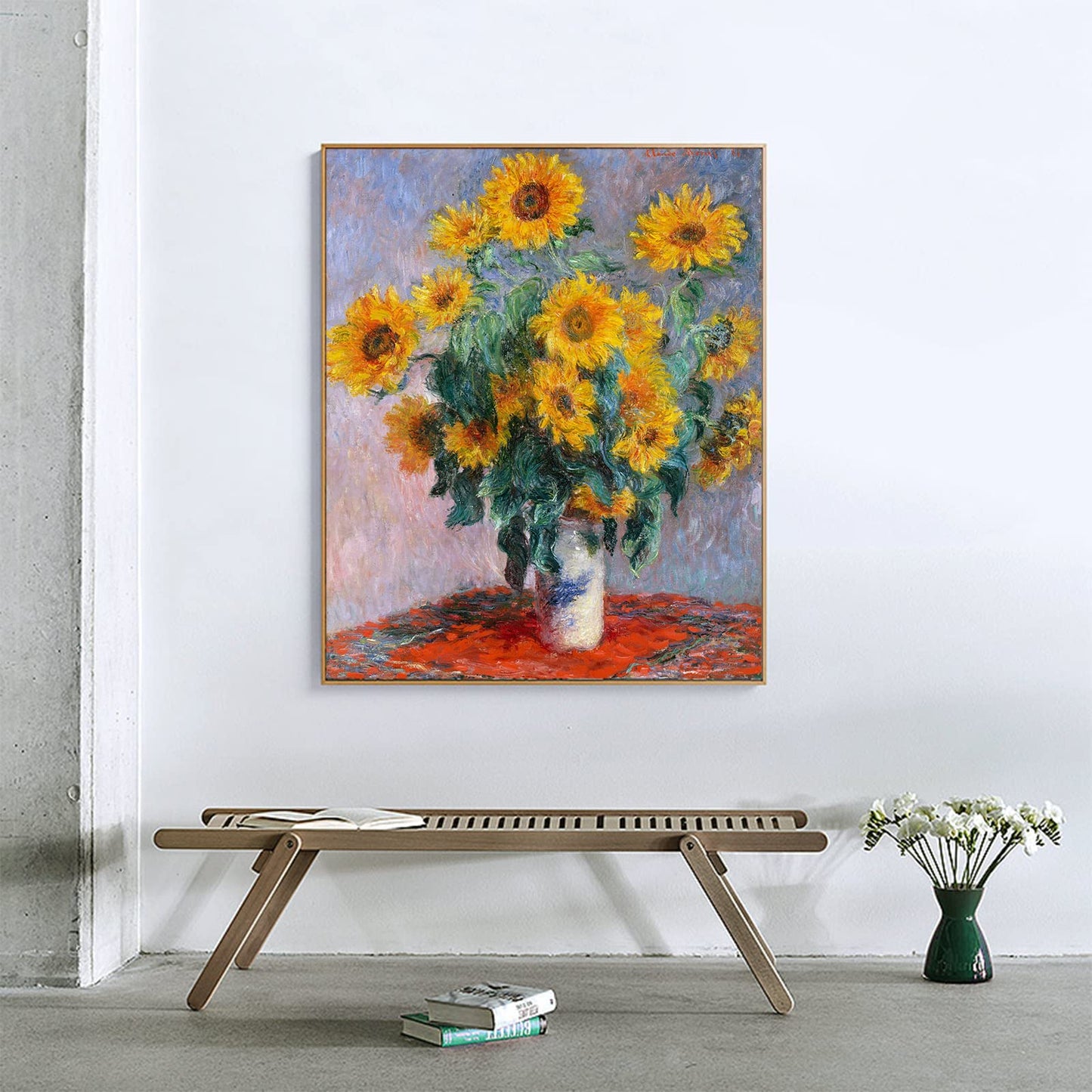 Bouquet of Sunflowers by Claude Monet - Impressionism Oil Painting Reproductions - Monet Canvas Wall Art Prints Poster for Bedroom Living Room Unframed - Gift for Women(Bouquet of