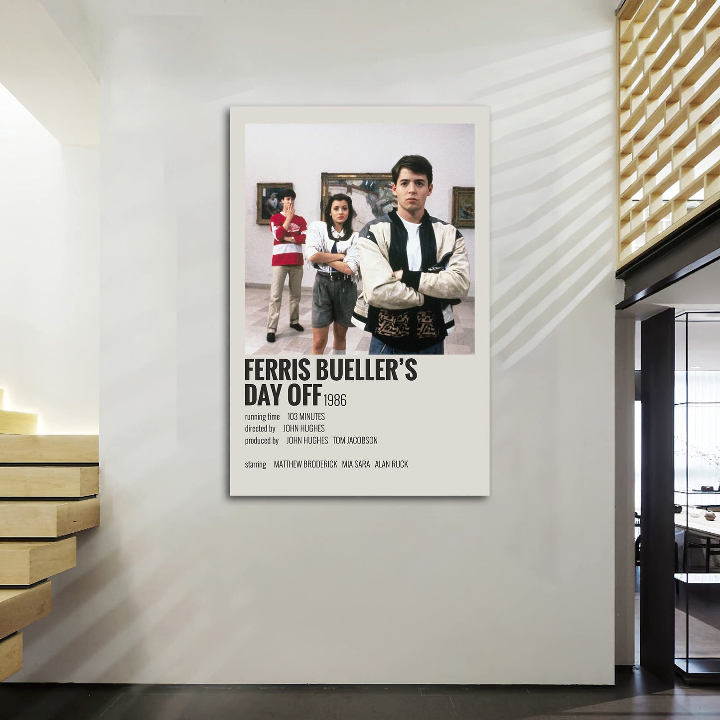 Movie Poster Cover Ferris Bueller's Day Off Poster Art Wall Canvas Pictures for Modern Room Decor Prints Unframed 12" x 18" WXHYZZ