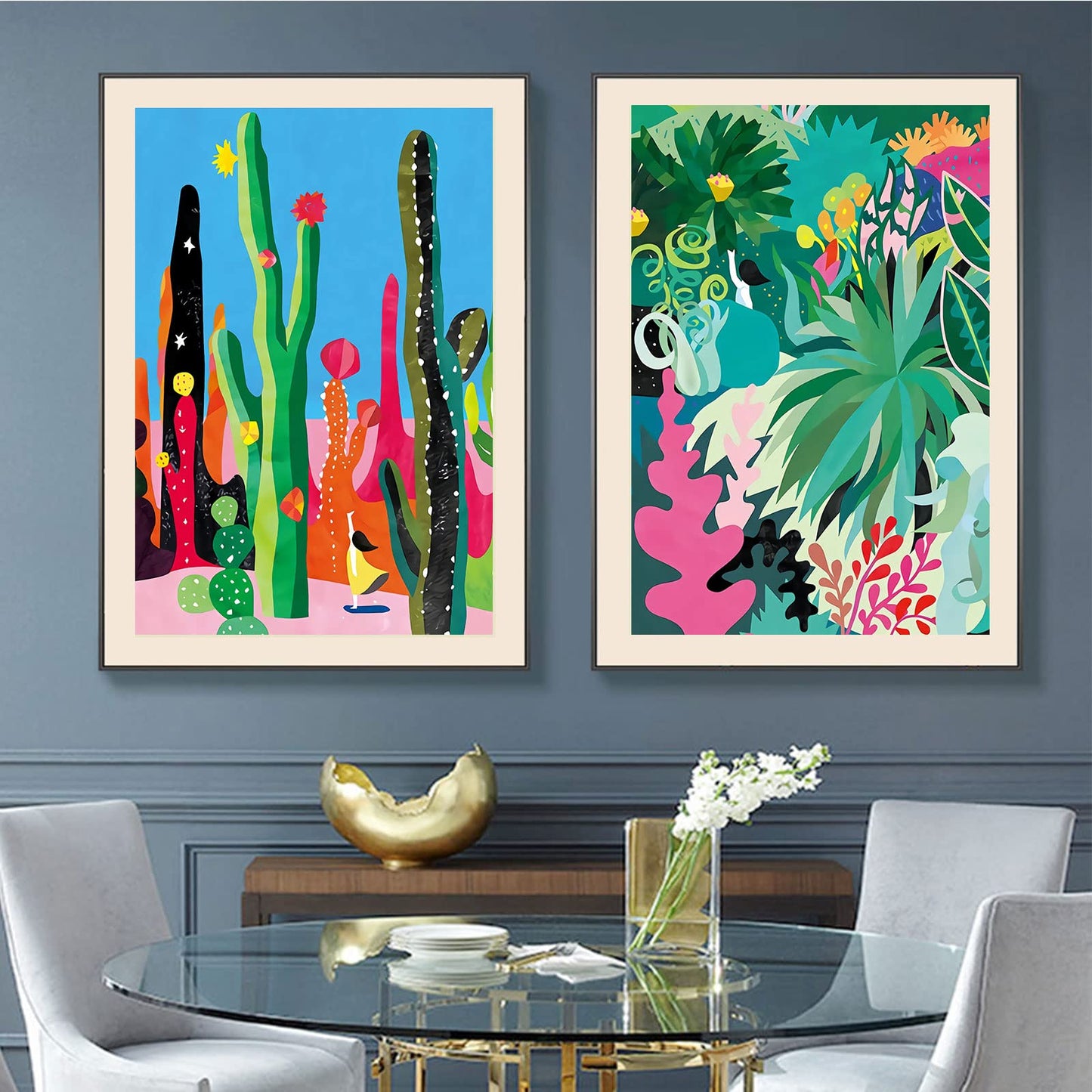 3 Pieces Green Fresh Leaf Monstera Plant Wall Art Canvas Painting Nordic Posters And Prints Wall Pictures for Living Room Bedroom Decor 16x24 Inch No Frame (Botanical Garden Wall Art, 12x16in x 3)