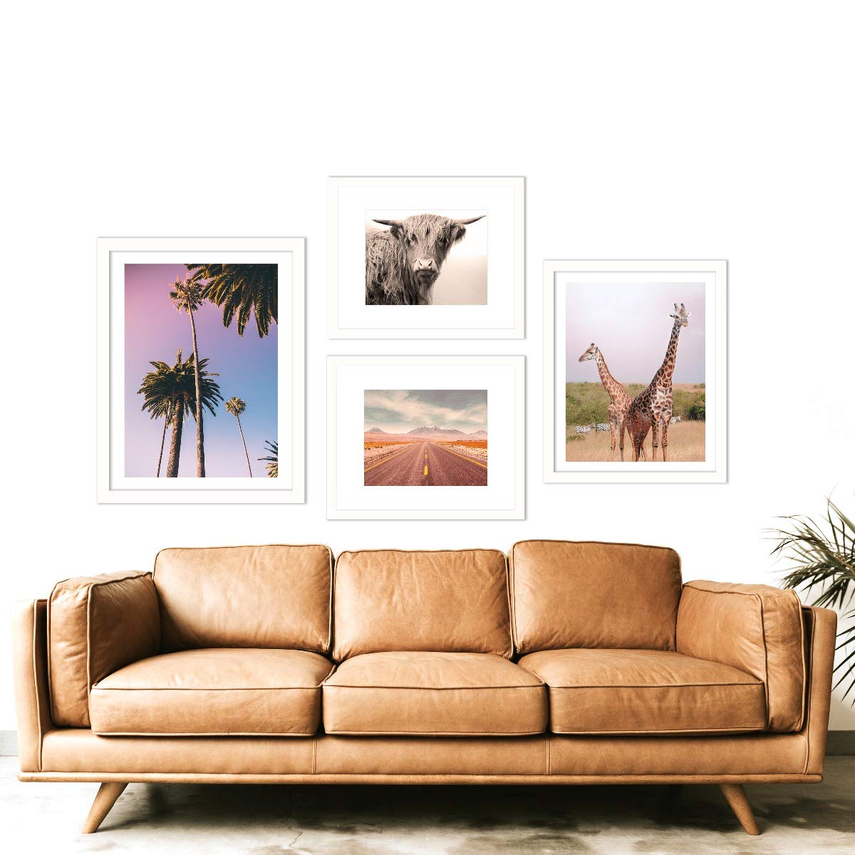 Humble Chic Endless Highway Desert, 8x10 Horizontal Wall Art Prints - Unframed HD Printed Travel Picture Poster Decorations for Home Decor Living Dining Bedroom Bathroom College Dorm Room