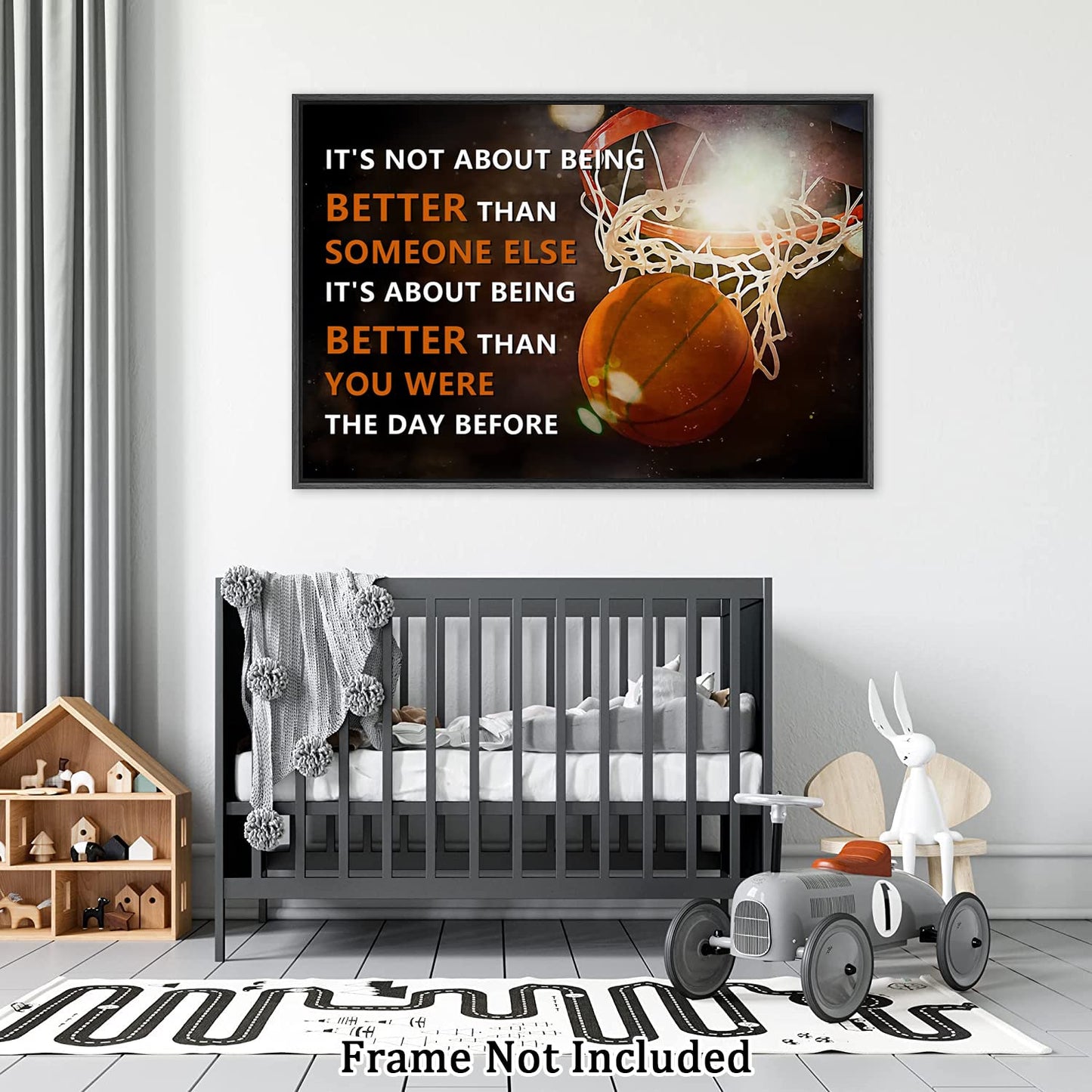 It'S Not About Being Better Than Someone Else Canvas Painting Modern Abstract Wall Art Motivational Quote Posters and Prints Wall Decor Unframe Wall Artwork Home Decor Office Kitchen Wall Decoration