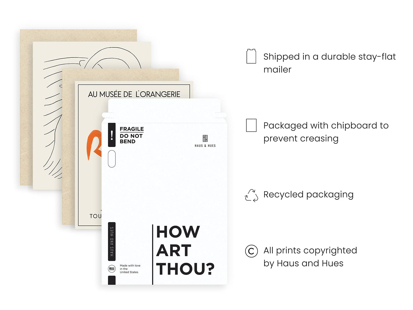 HAUS AND HUES Vintage Posters - Set of 6 Pictures Red and Black, Vintage Posters for Room Aesthetic, Vintage Prints for Wall Decor, Red Black White Painting, Matisse Prints, (8x10, Unframed)