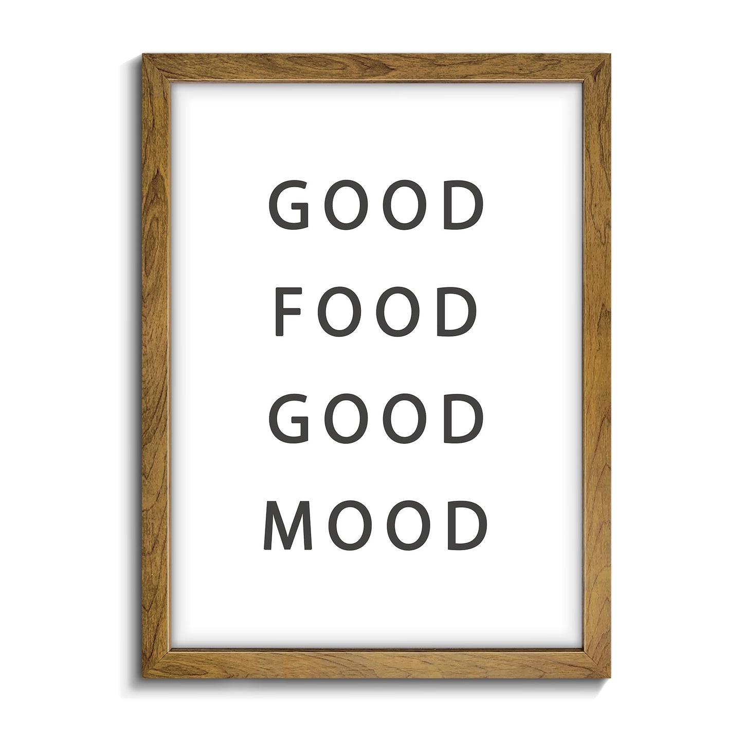 Good Food Good Mood Prints - Framed Kitchen Poster, Food Print Poster, Kitchen Decor, Kitchen Dining Room Decor, Funny Words Poster