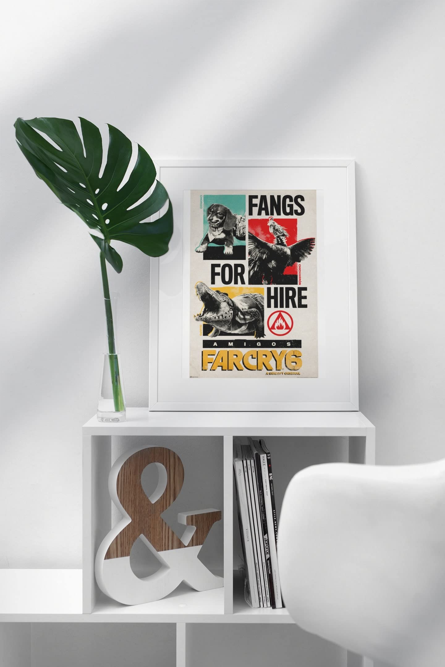 Far Cry 6 Poster Fangs For Hire Chorizo Guapo Chicharron Video Game Gaming Gamer Merchandise Collectibles Collectors Merch Wall Art Gift Room Home Cool Play Cool Wall Decor Art Print Poster 12x18