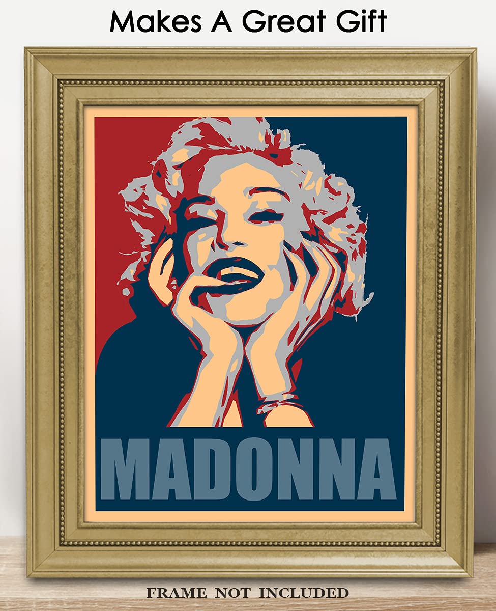 Madonna Wall Art Poster - Cool 8x10 Unframed Art Print - Contemporary Modern Room Decoration for Home, Office, Living Room and Bedroom - Creative Gift Idea for Music Lovers