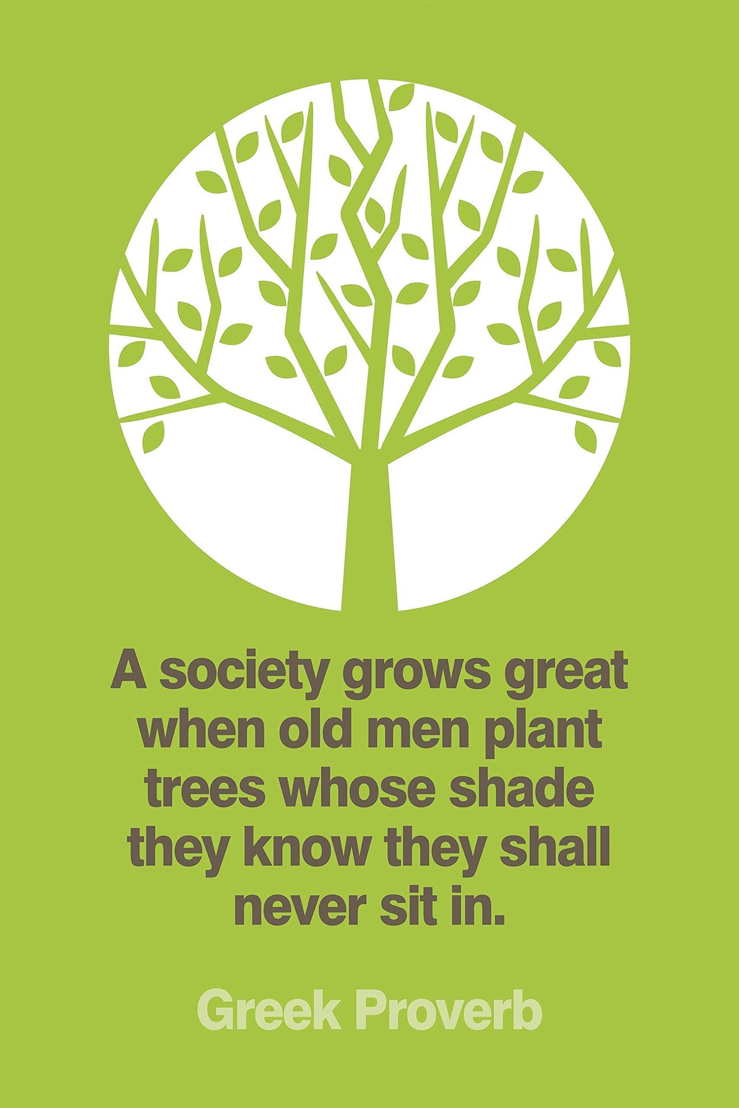 Greek Proverb Quote "Plant Trees" Wisdom Home Decor Wall Art Print Or Poster Unframed