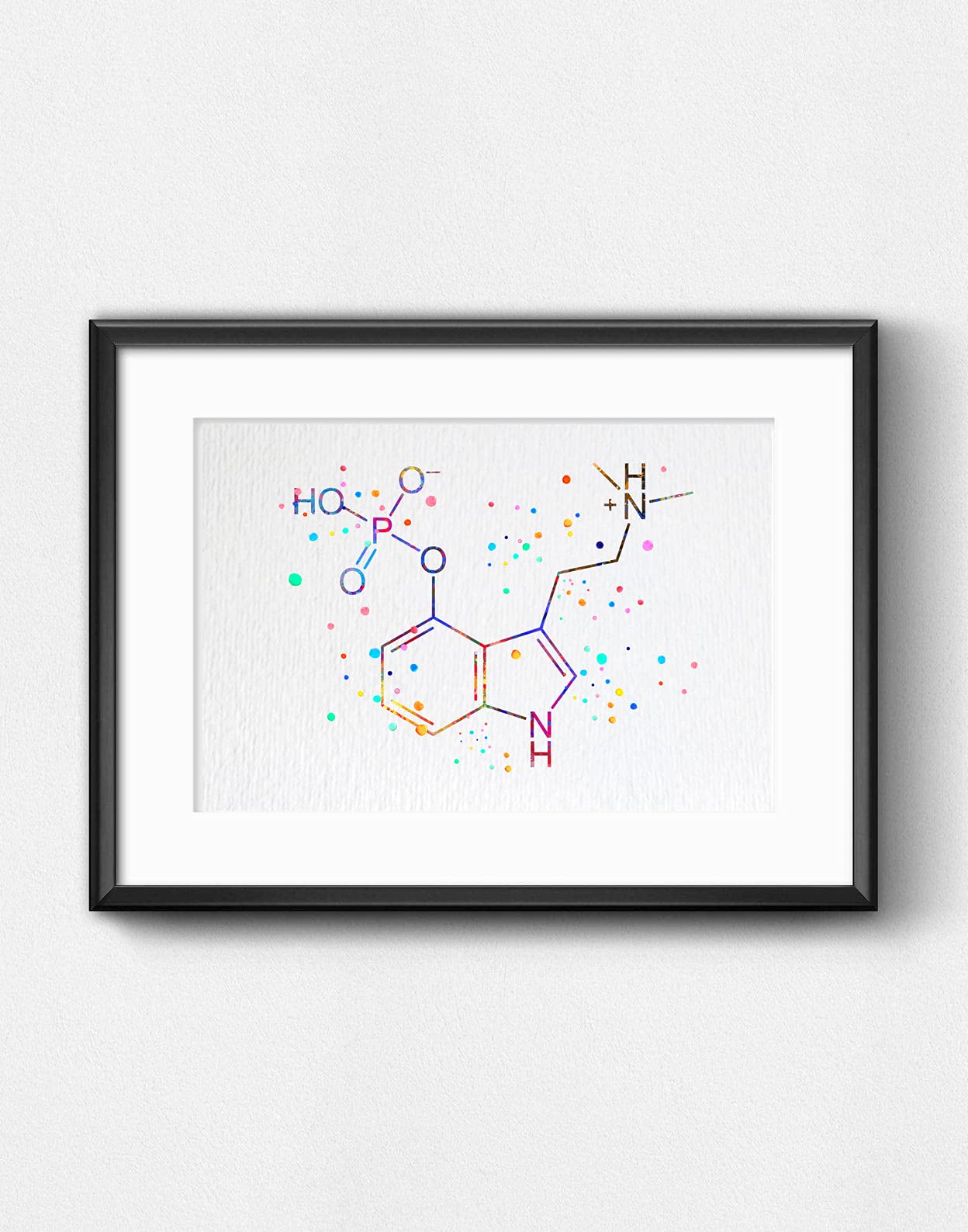 Dignovel Studios 8X10 Unframed Psilocybin Molecule Chemistry Magic Mushroom Nerd Science Biology Medical Art Watercolor Art Print Poster Wall Art Nursery Kids Office Home Decor DN593