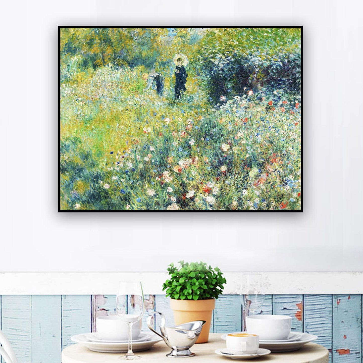 ZZPT Pierre Auguste Renoir Poster Print - Summer Landscape Canvas Wall Art - Oil Painting Reproduction Abstract Wall Decor for Living Room Office Unframed (12x16in/30x40cm)